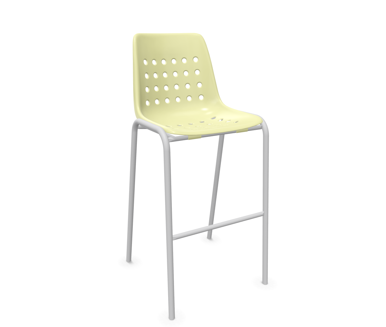 Barstuhl Bermuda von Schaffner / Farbe: Buchsbaumgelb / Grösse: 52 x 54 cm
