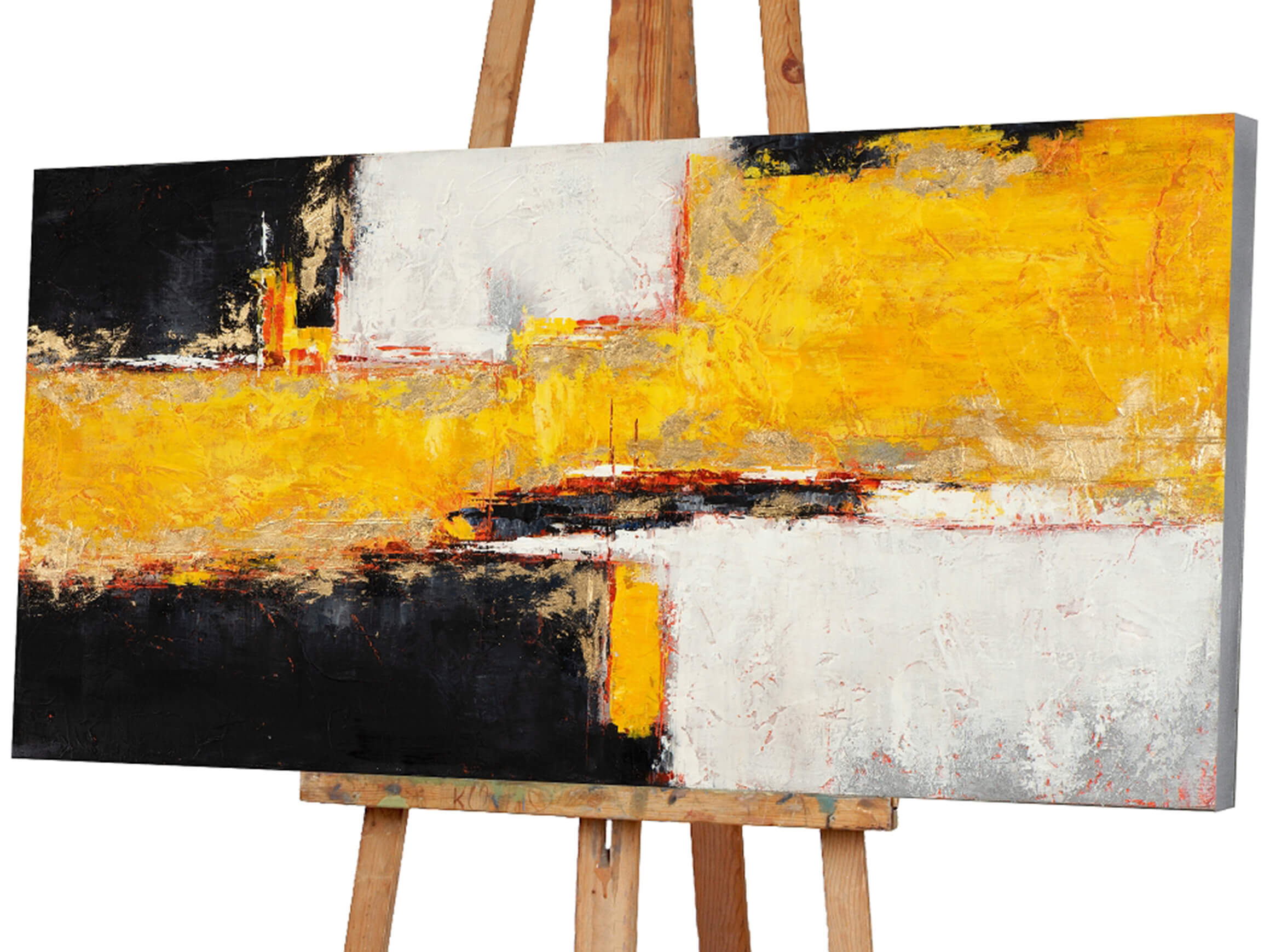 Bild Farbkomposition in Schwarz, Gelb und Weiss image LAND