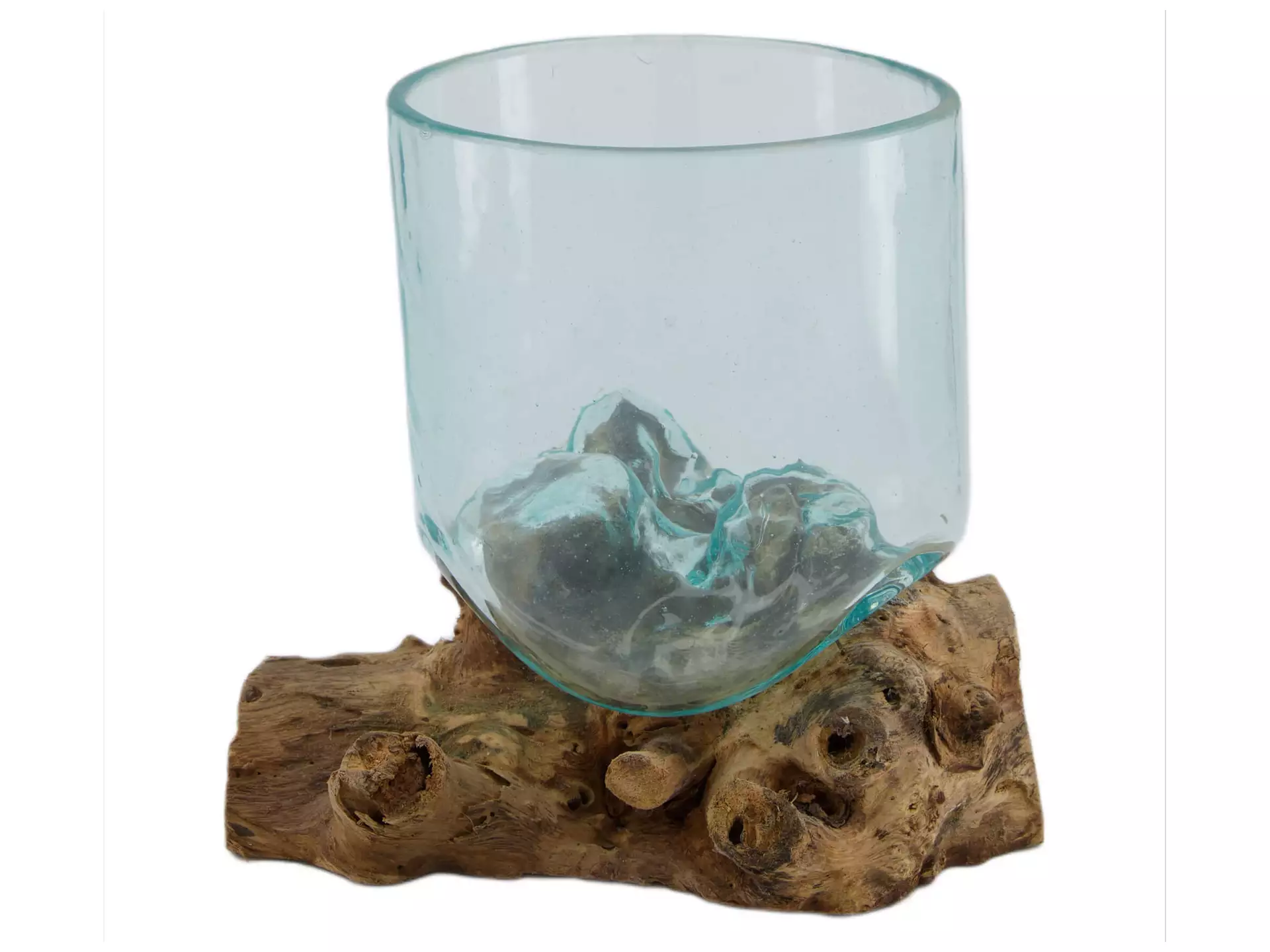 Vase Wurzel mit Glas H: 16 cm Decofinder