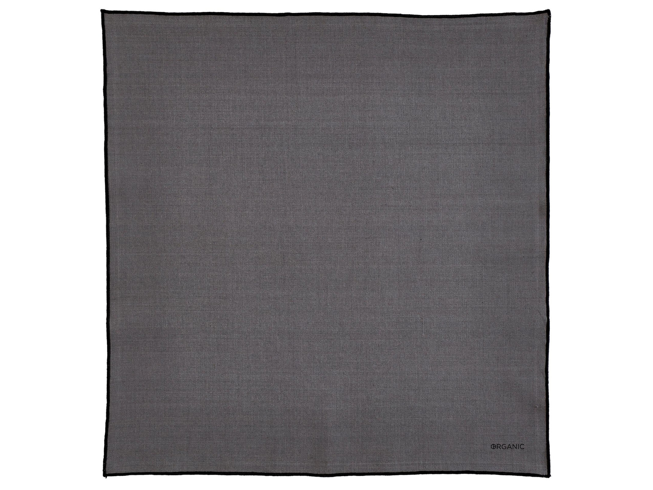 Stoffservietten Organic 50 x 50 cm, 2 Stück, Grau/Schwarz Alltron