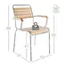 Holzlatten-Stuhl Rigi mit Armlehnen Schaffner / Farbe: Rot
