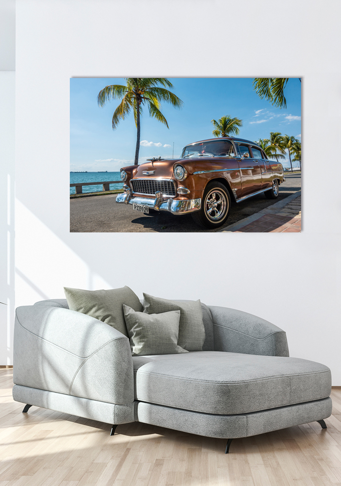 Alubild-Oldtimer Auf Kuba-image LAND