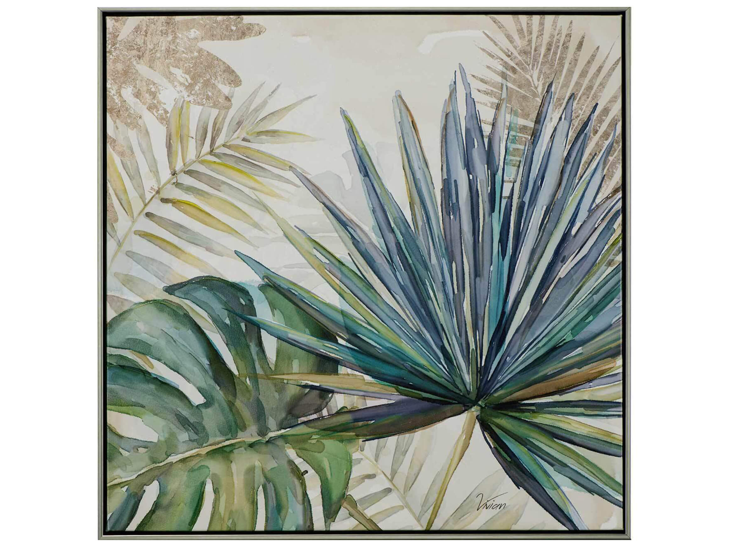 Bild Bunte Farne, 62x62 cm