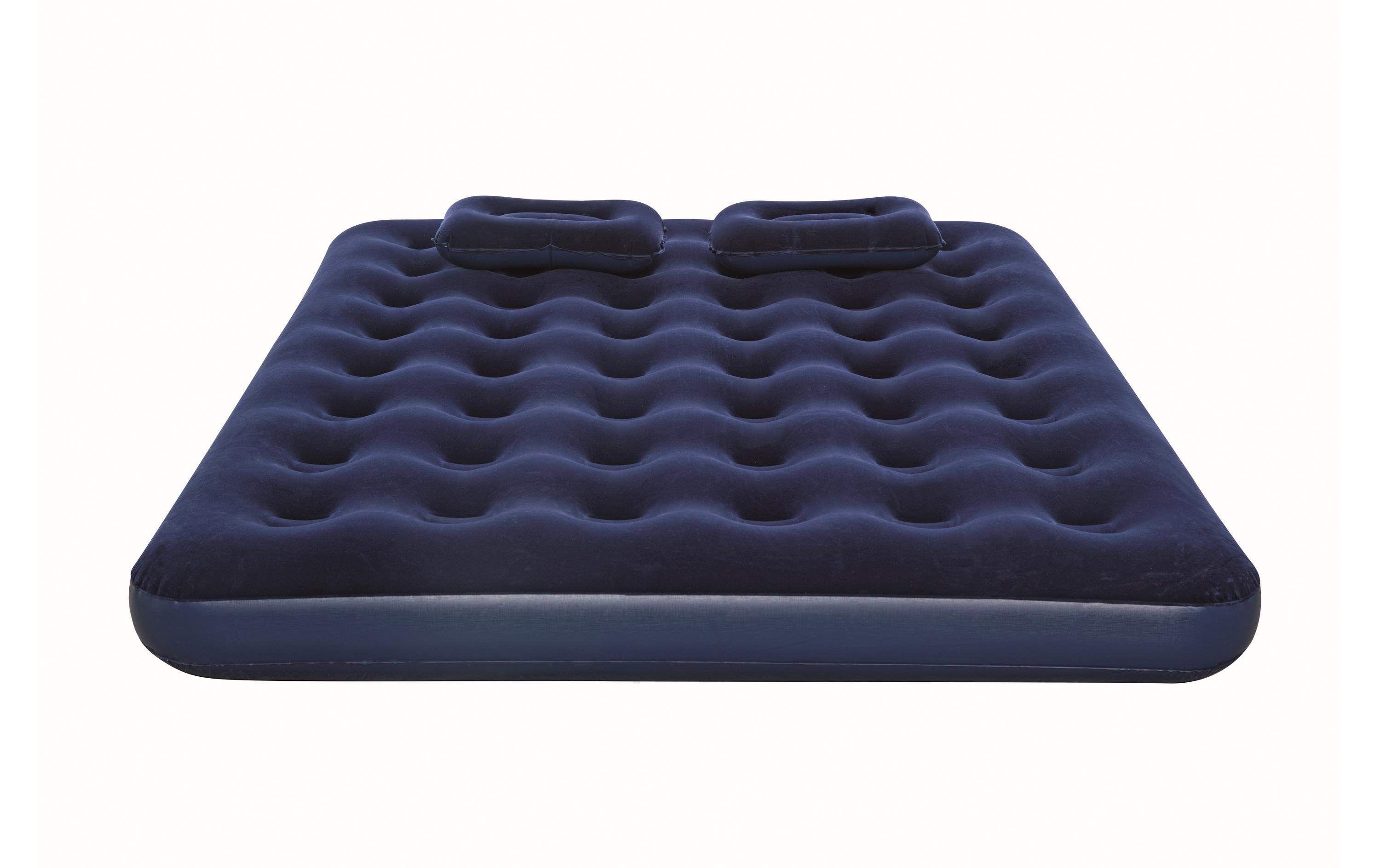 Lit gonflable Queen bleu, 203 x 152 cm – idéal comme lit d'appoint