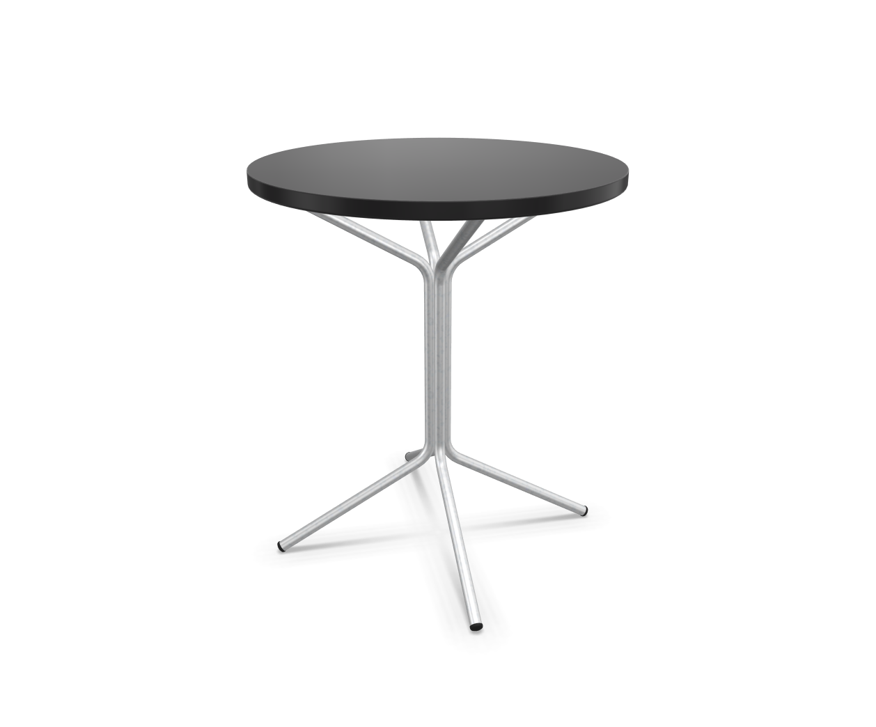 Metall-Bistrotisch Pix Rund Feuerverzinkt von Schaffner / Farbe: Schwarz / DxH: 60 x 72 cm