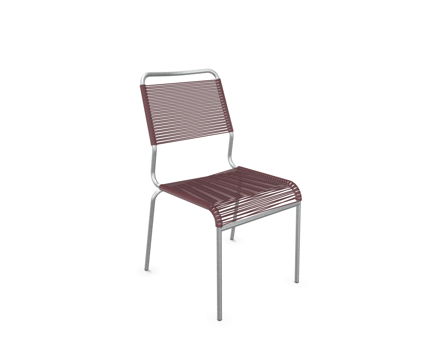 Spaghetti-Stuhl Rigi Feuerverzinkt von Schaffner / Farbe: Bordeaux / Grösse: 47 x 65 cm