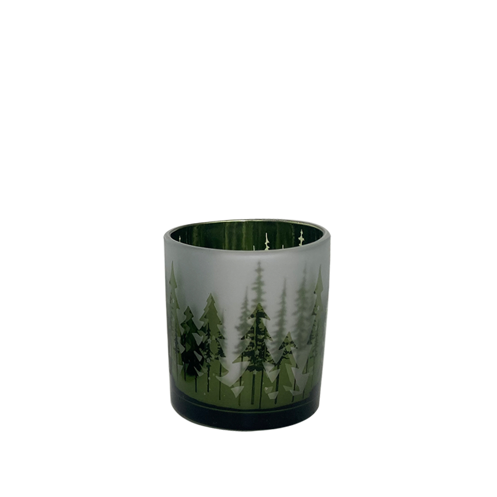 Decofinder Windlicht Waldlandschaft, Grün  | Schubiger Möbel