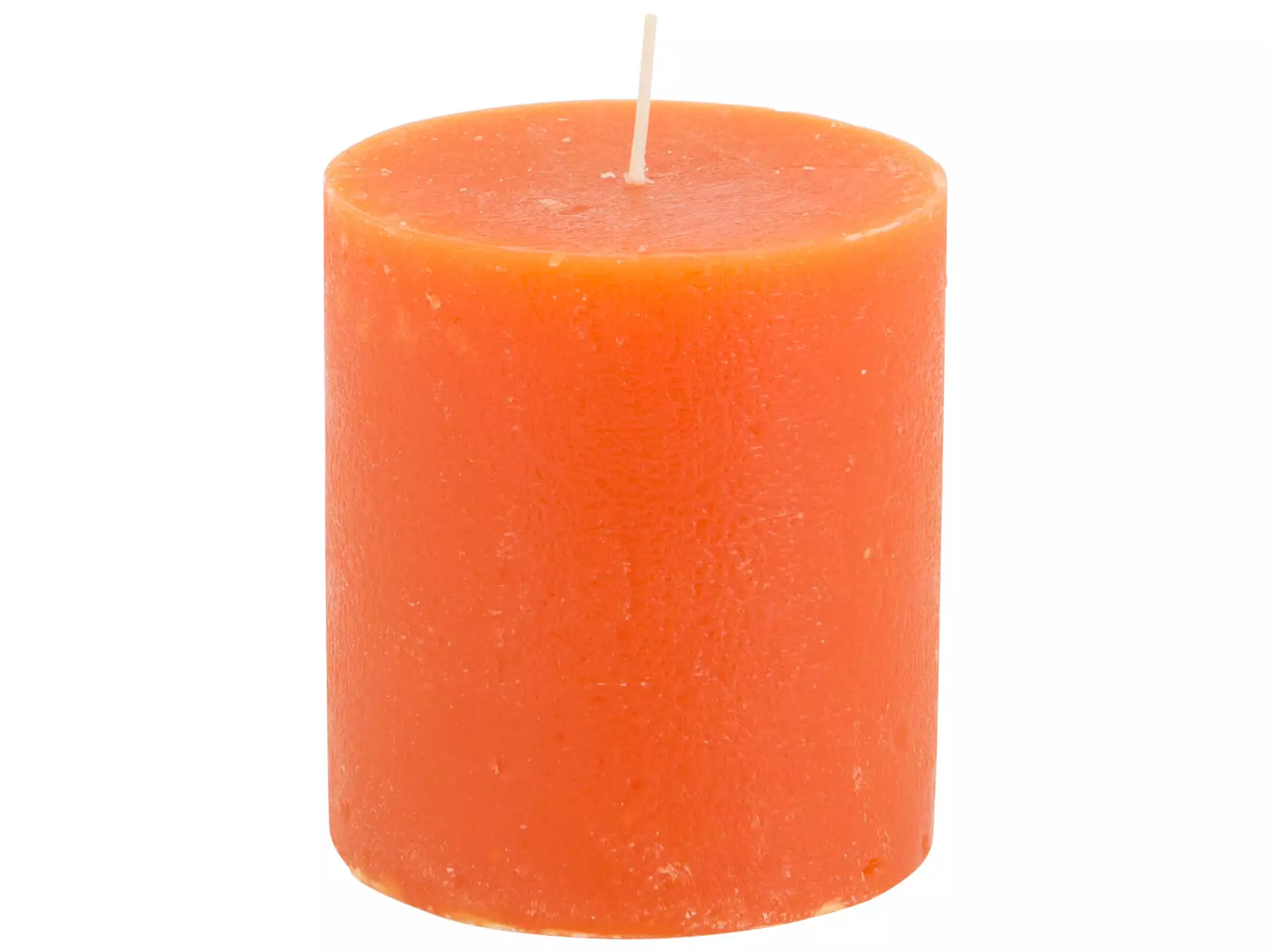 Kerze Orange, Wachs, Feuer , Durchmesser 10 cm h 11 cm