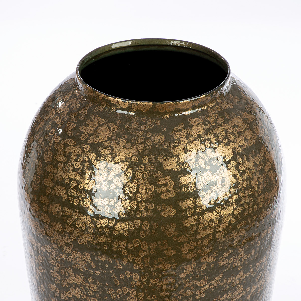 Vase Whisper, Metall, Beige, Gold H: 80 cm Gilde