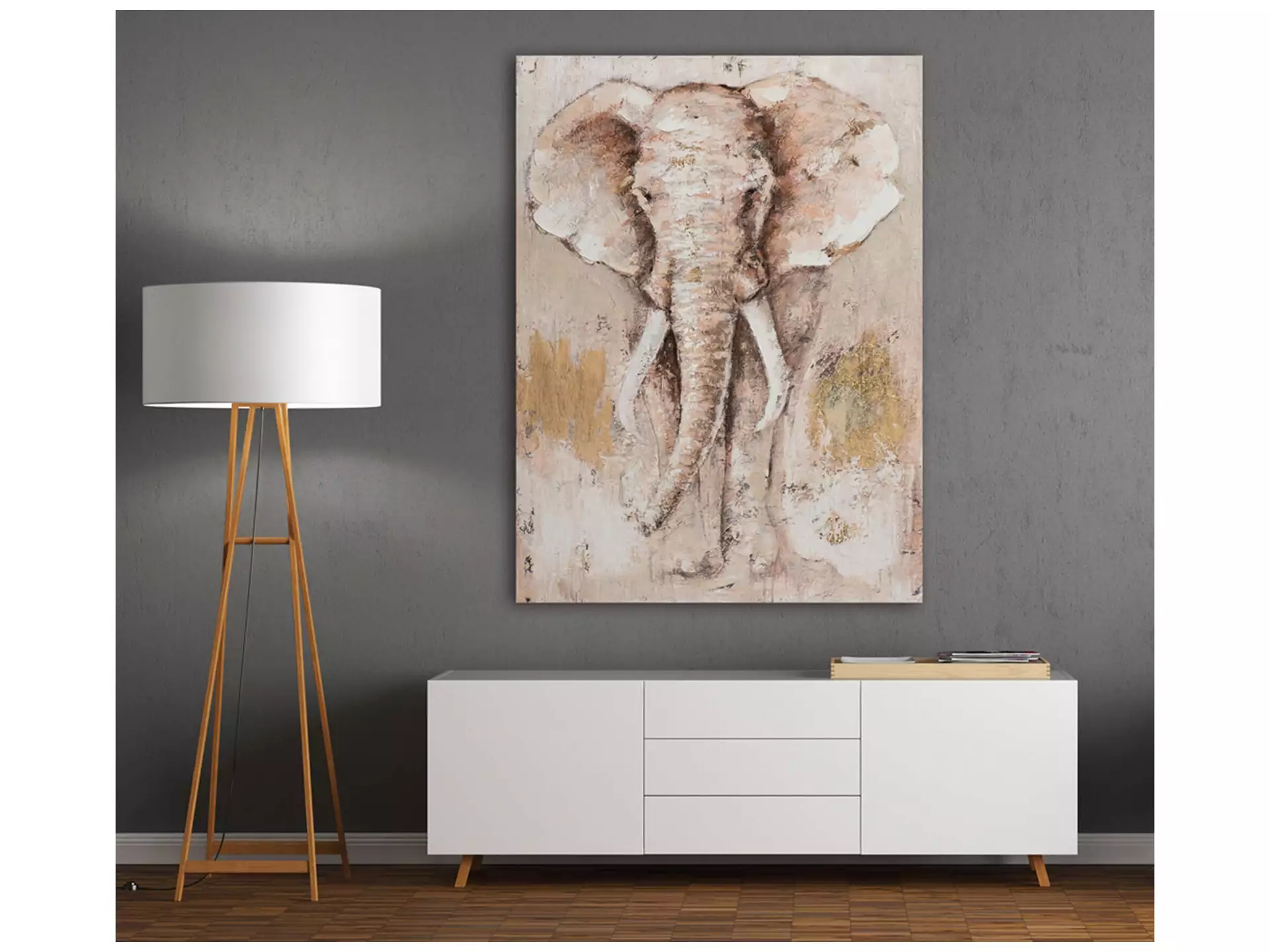 Bild Elefant 90x120 cm image LAND