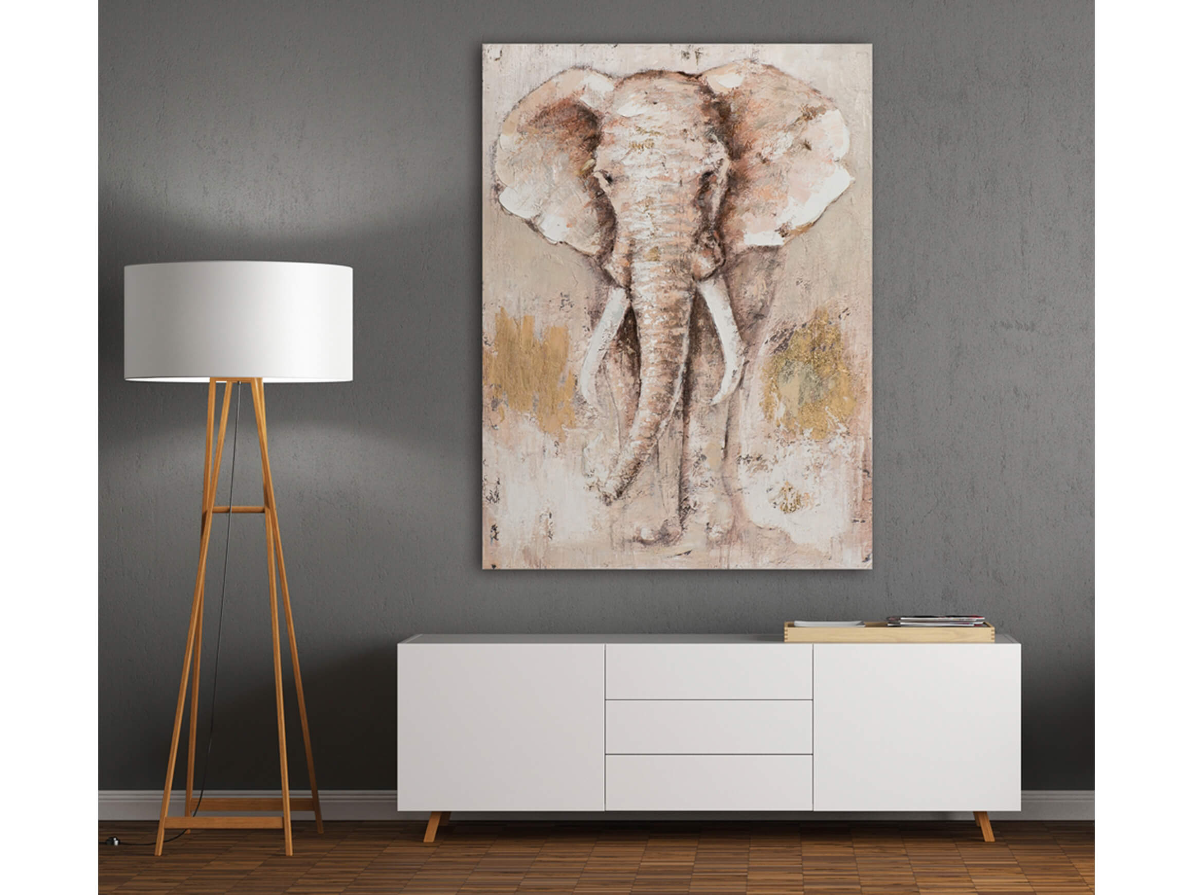 Bild Elefant 90x120 cm image LAND