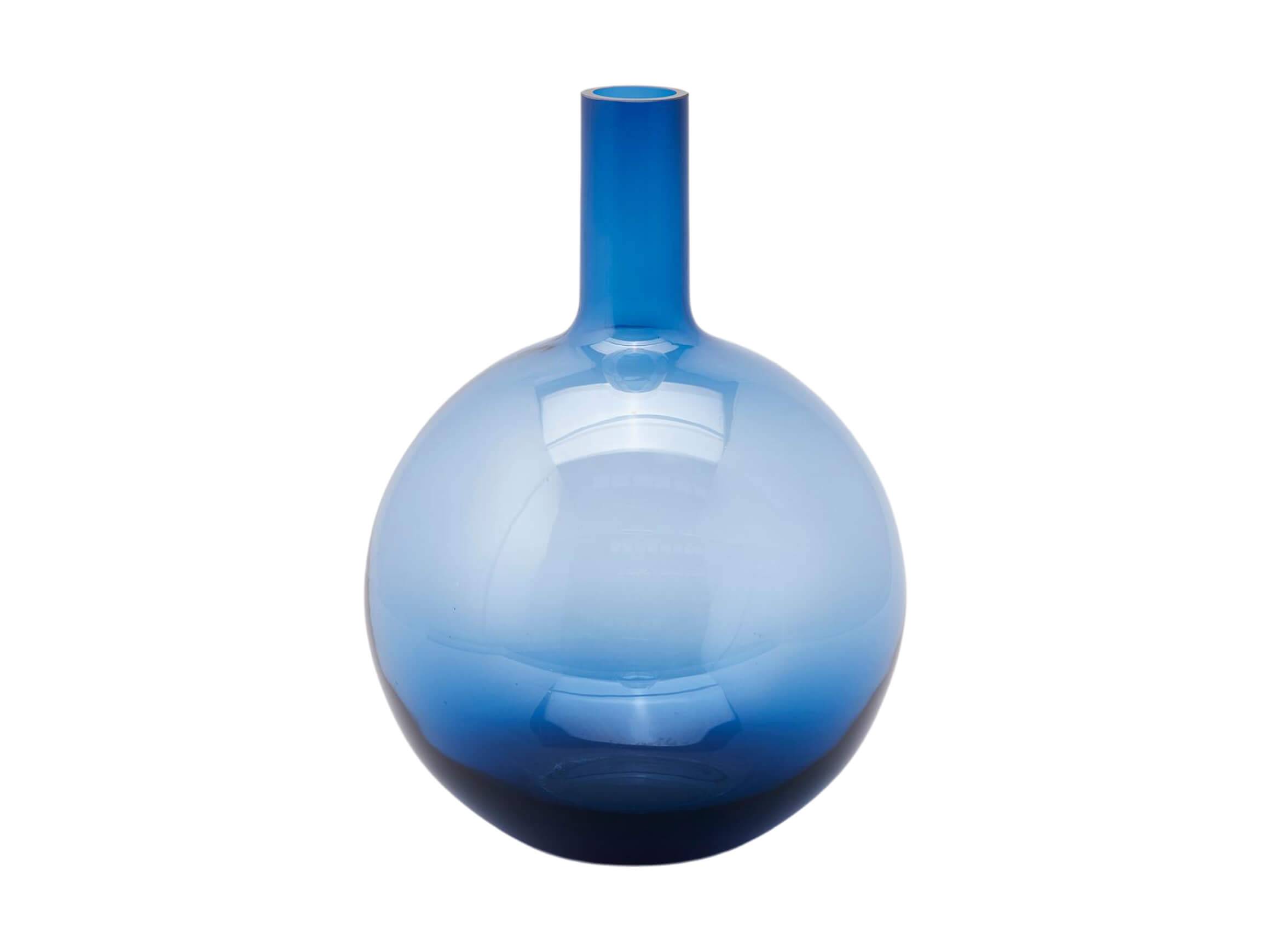 Edg Vase Kugelflasche Blau H: 36 cm Blau | Schubiger Möbel