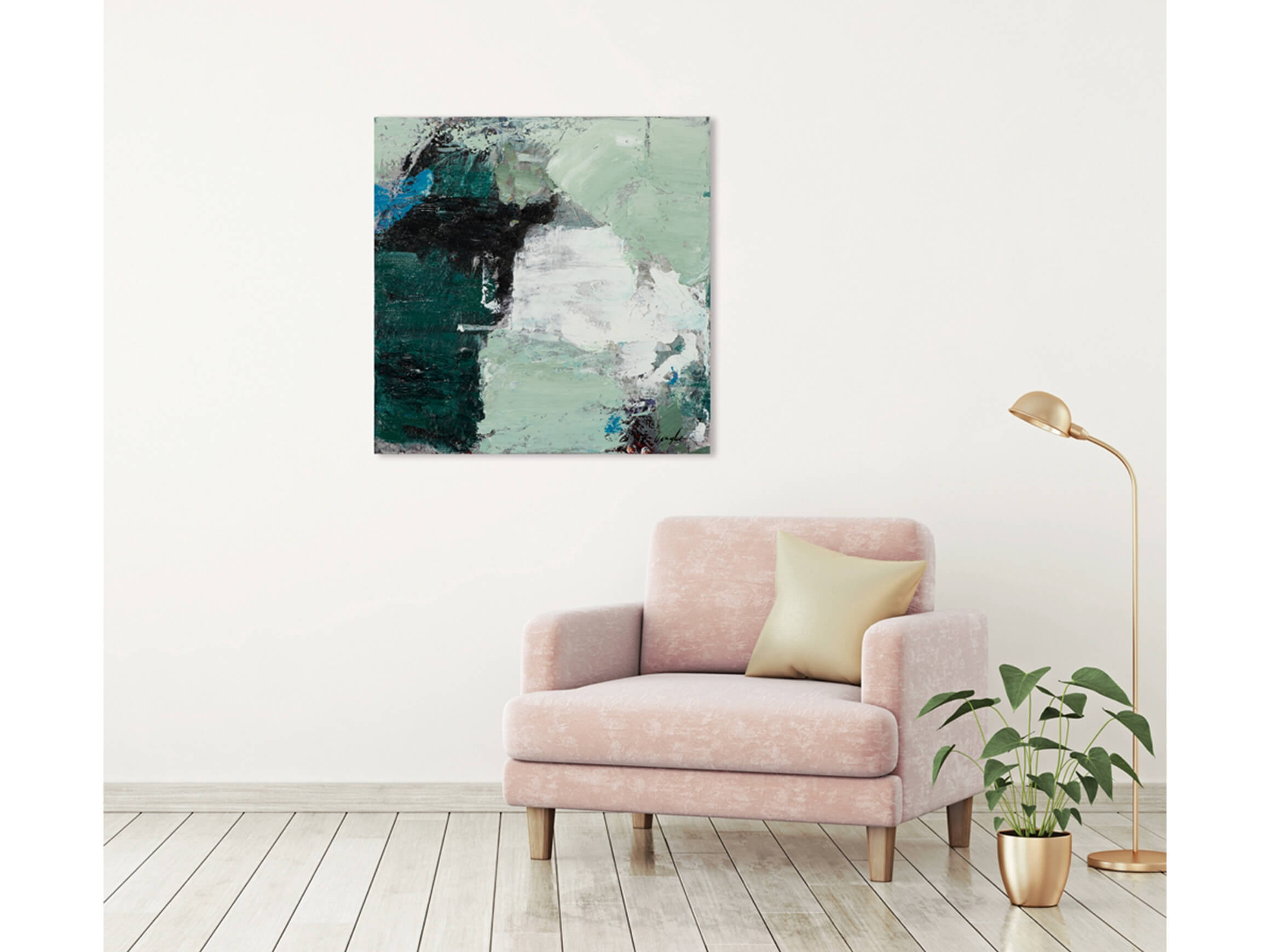 Bild Frisches Türkis image LAND / Grösse: 60 x 60 cm