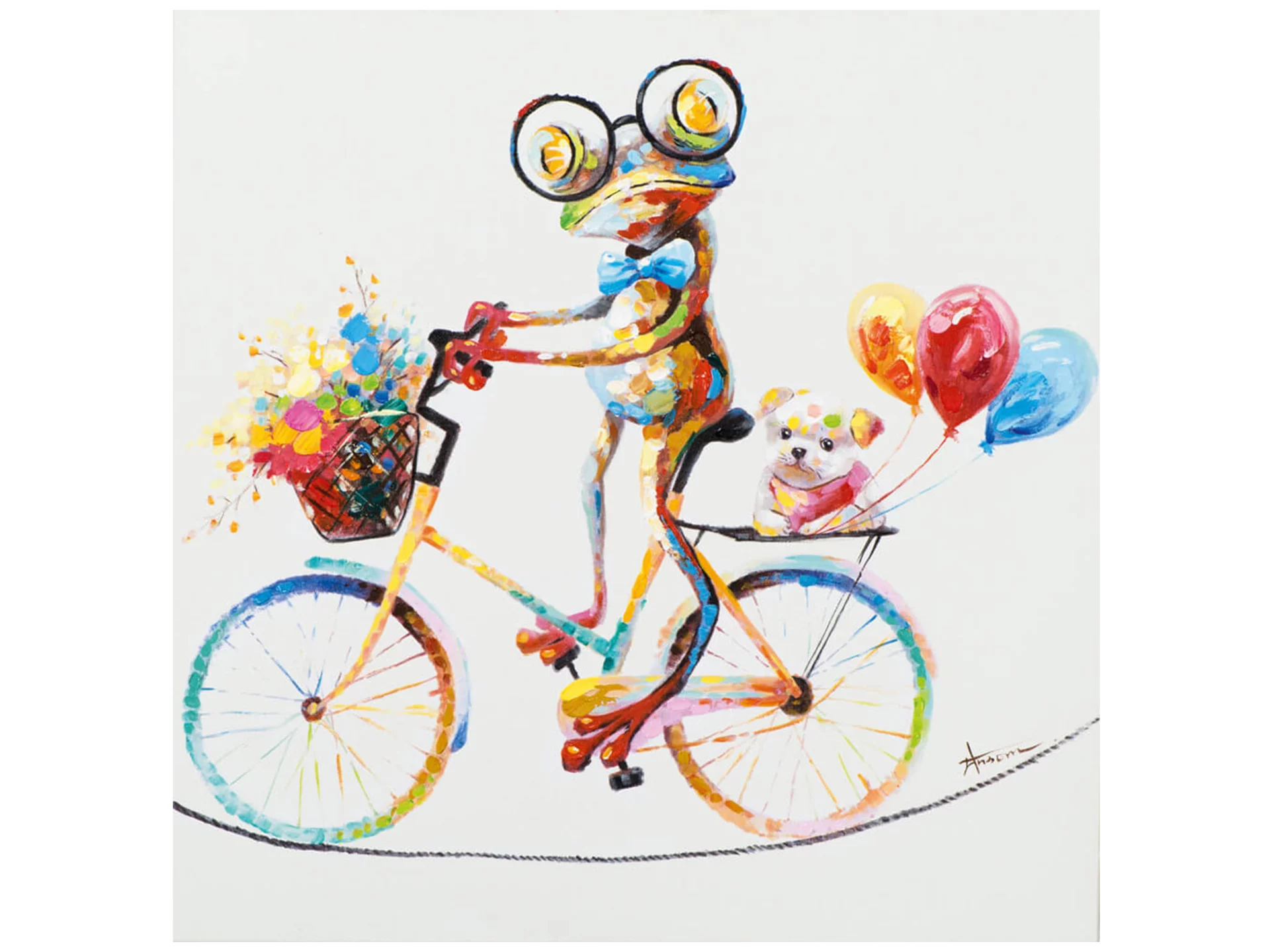 Frosch Auf Fahrrad