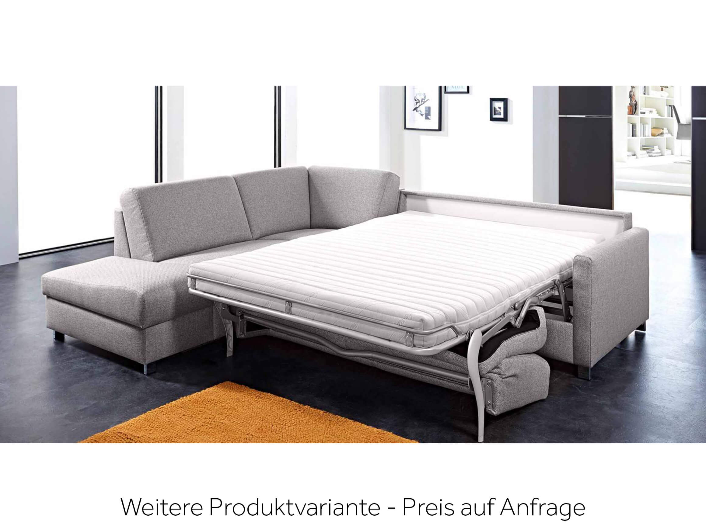 Bettsofa Mexico Leder Bali / Farbe: Beige / Material: