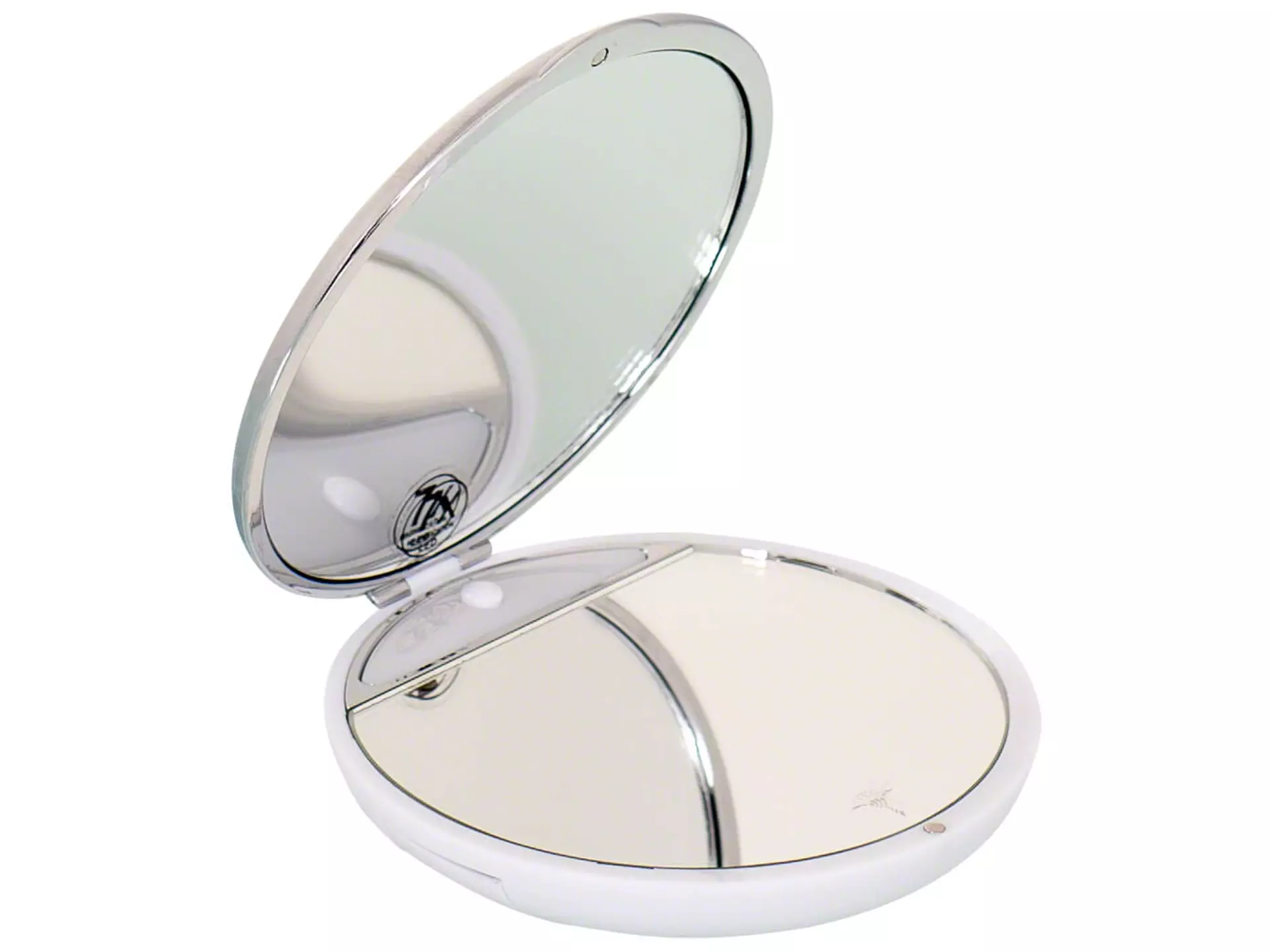 Taschen-Kosmetikspiegel Joop!, Chrom, Aufklappbar, Durchmesser 9 cm