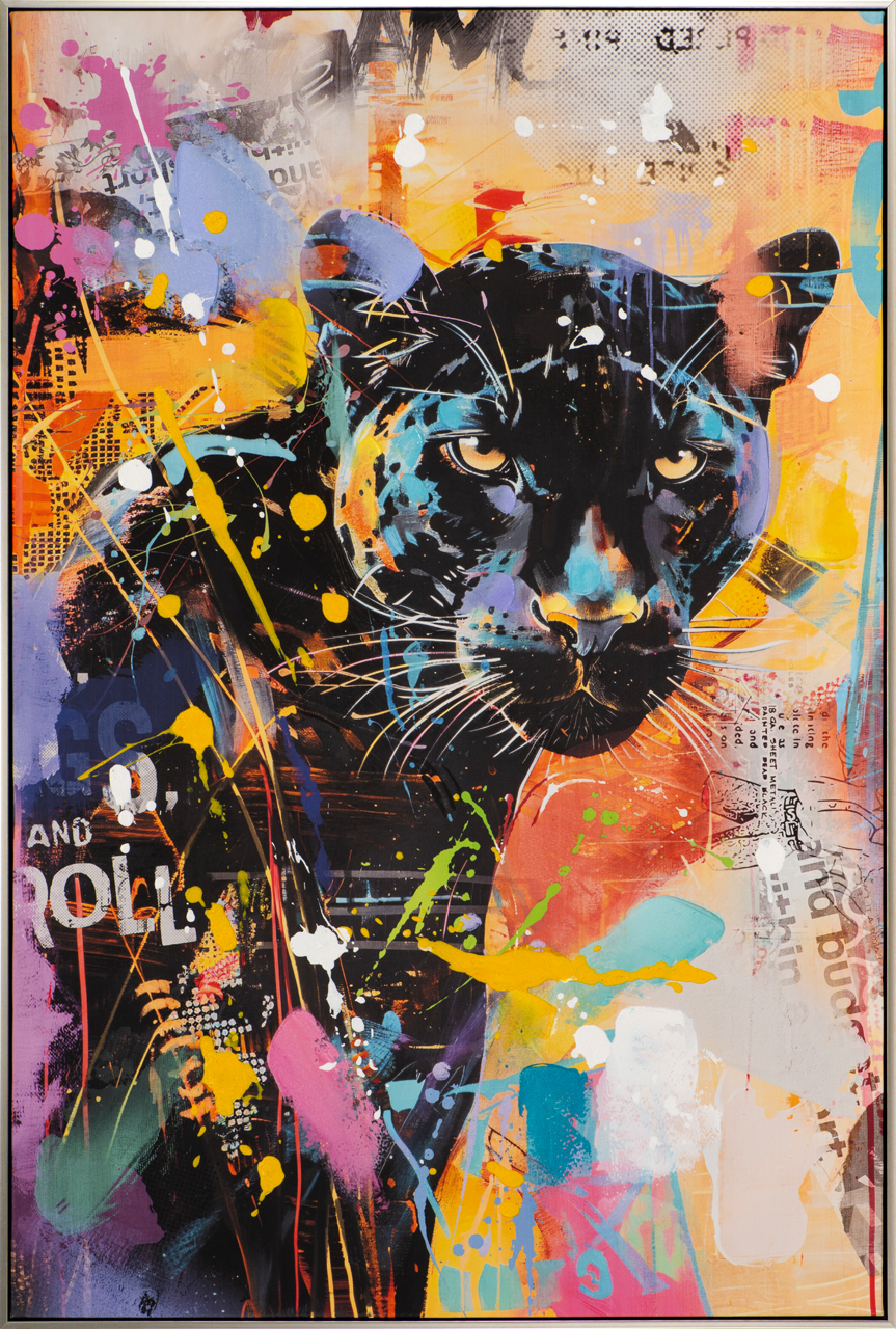 Gemälde-Splashed Panther-image LAND
