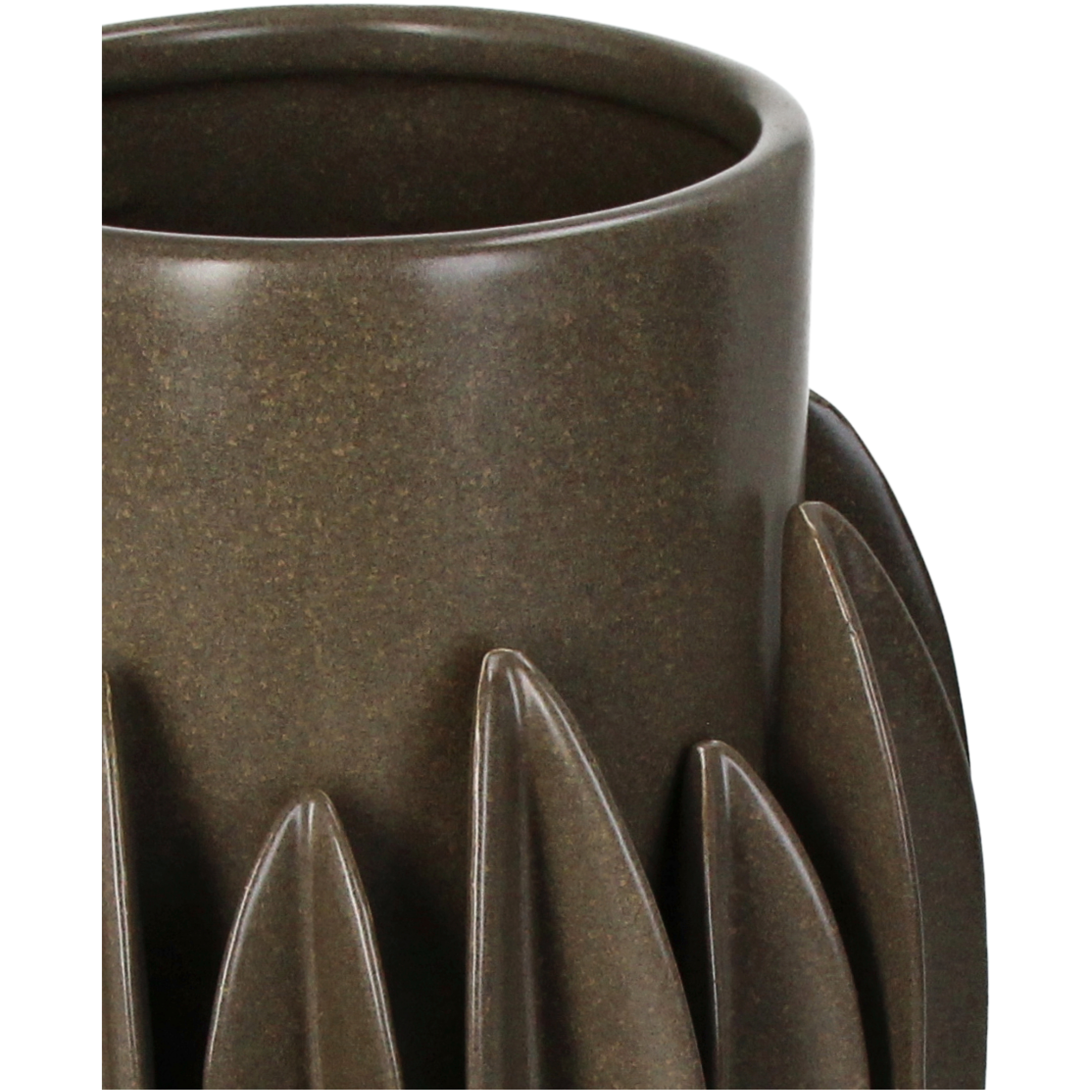 Vase Keramik, Braun H: 27 cm Kersten