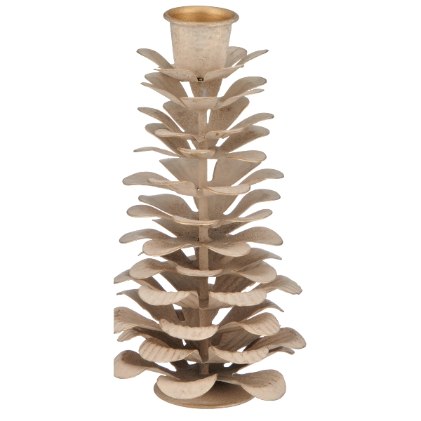 Kerzenständer Zapfenform, Vanille Gasper