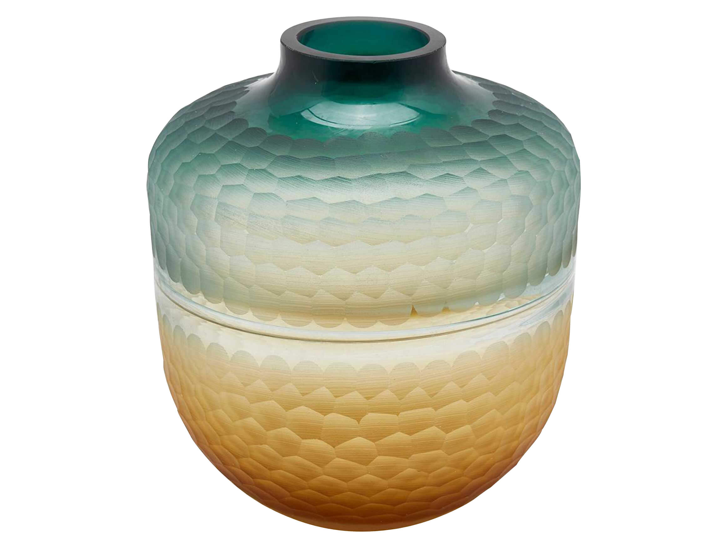 Edg Vase Grün-Gelb H: 29 cm Grün | Schubiger Möbel