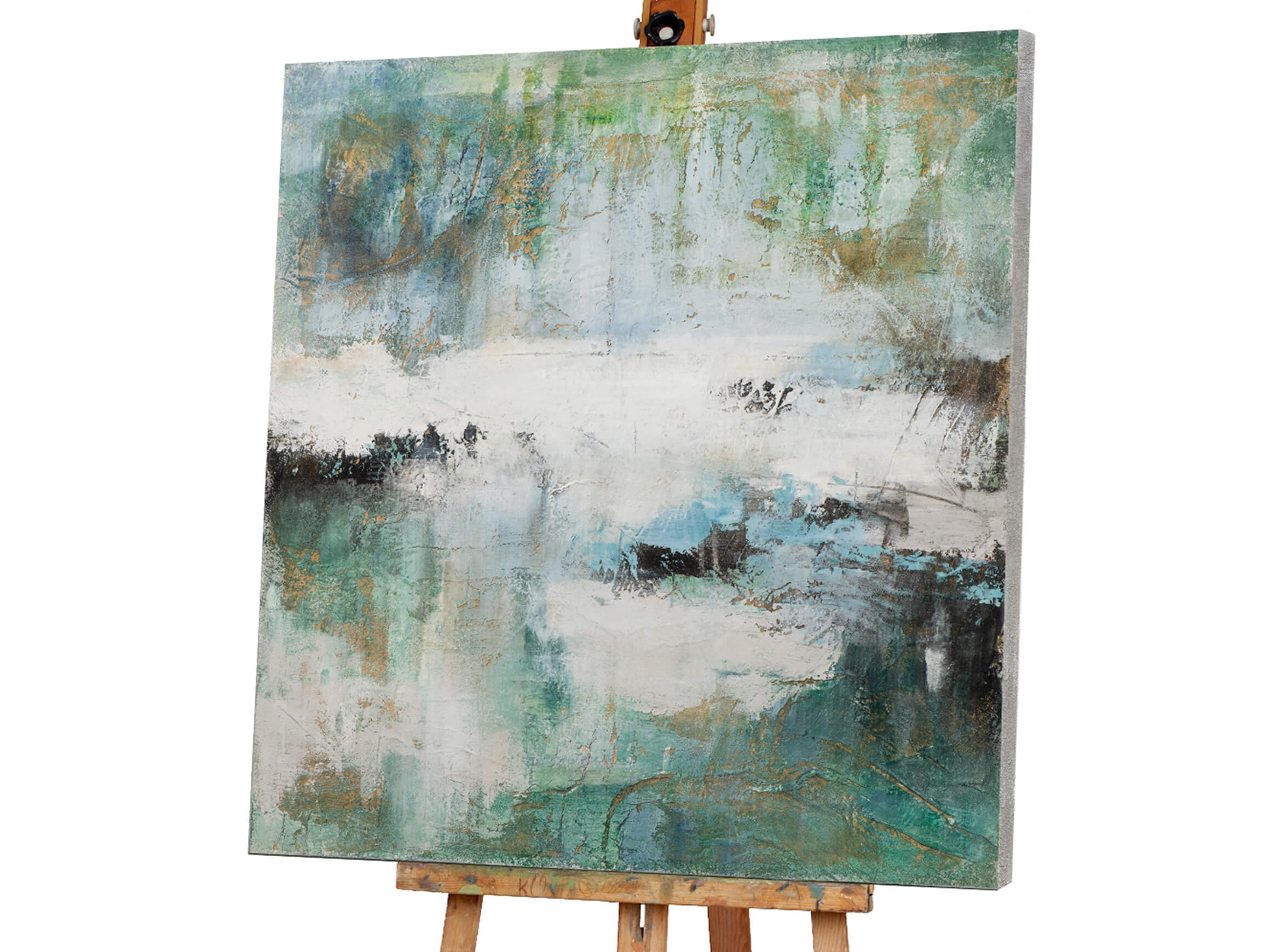 Bild Farbkomposition in Weiss und Jadegrün 2 image LAND