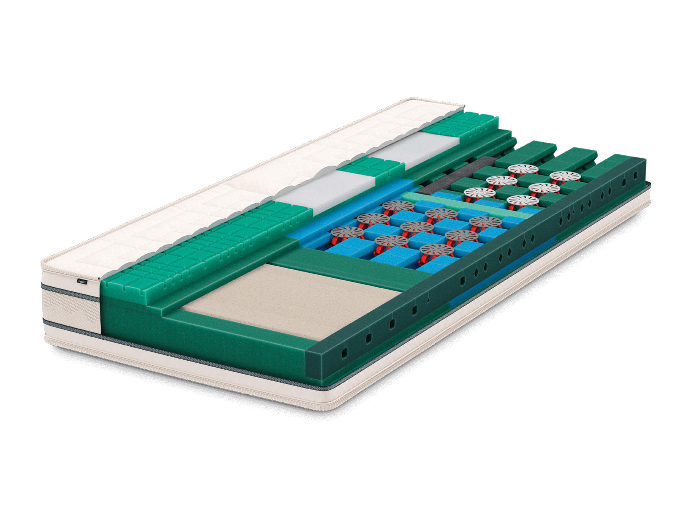 Masterluxe mattress from Bico, spring core, foam core, air chambers