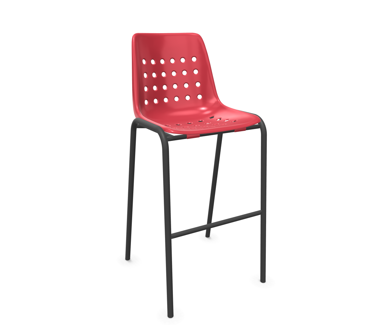 Barstuhl Bermuda von Schaffner / Farbe: Ahornrot / Grösse: 52 x 54 cm