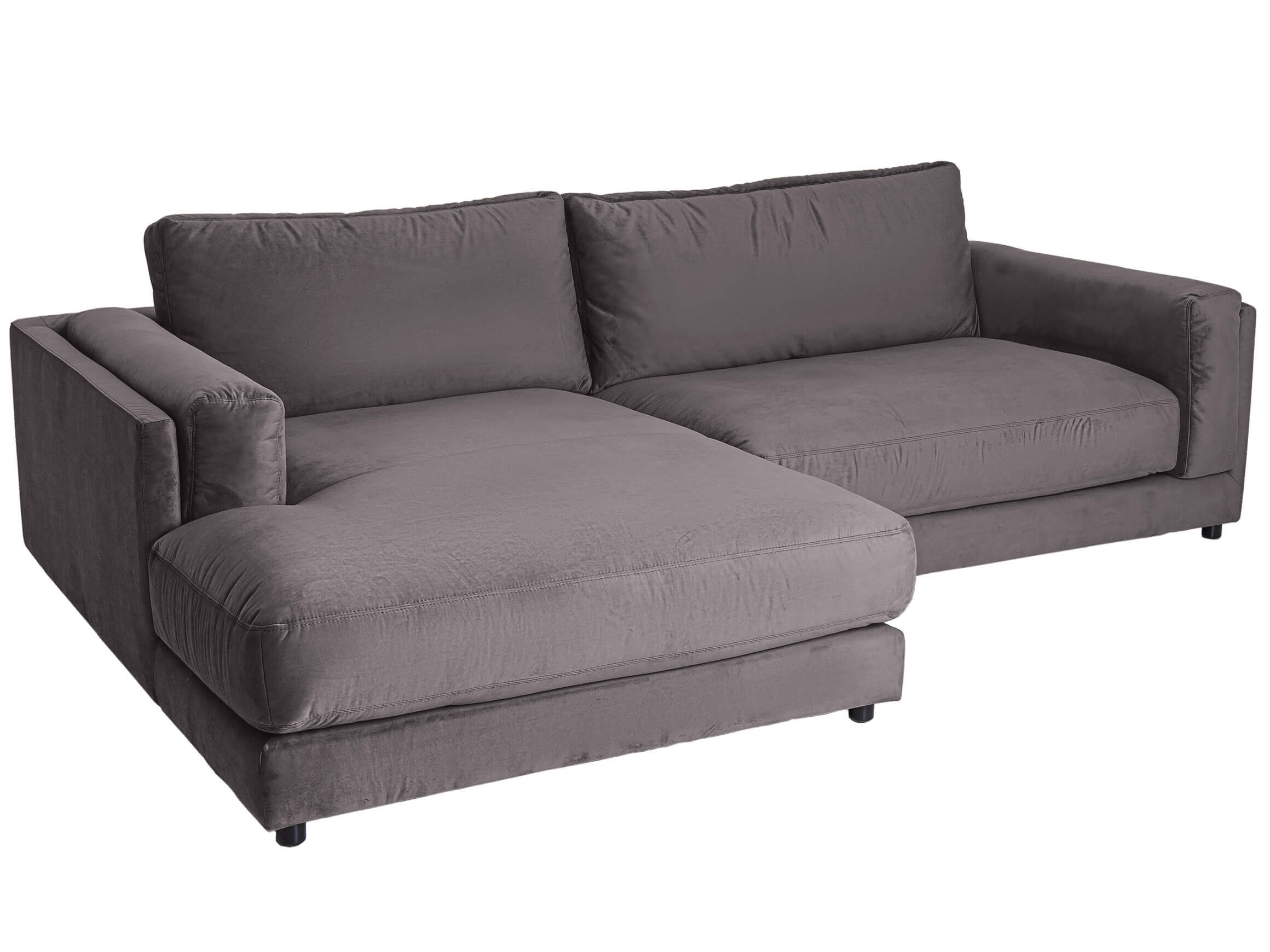 Corner sofa Larry Basic Candy / Colour: Steel / Cover material: Basic fabric