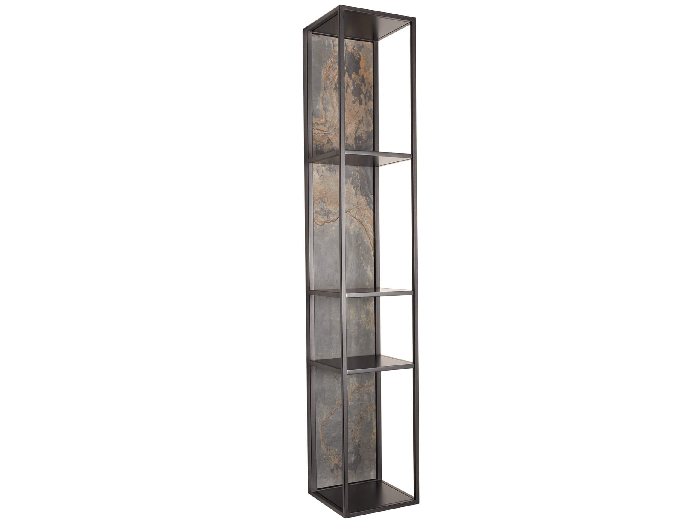 Felice Abrito metal shelving unit / colour: black-grey