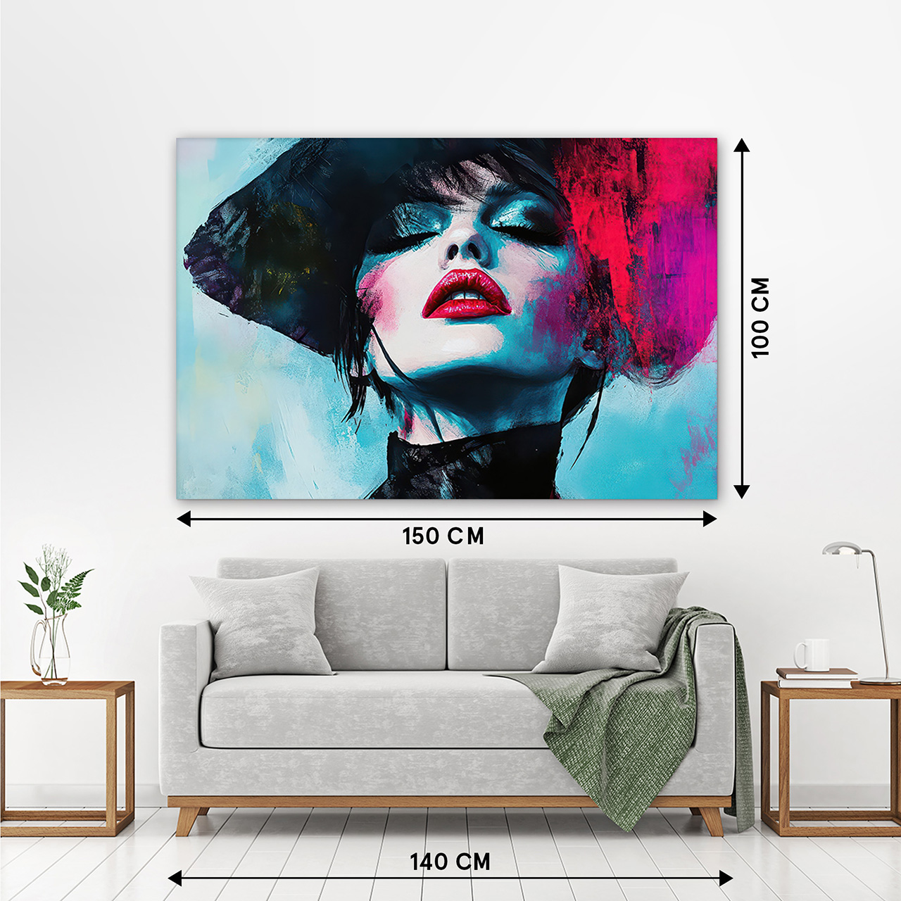 Canvas-Pink Splashed Diva-image LAND