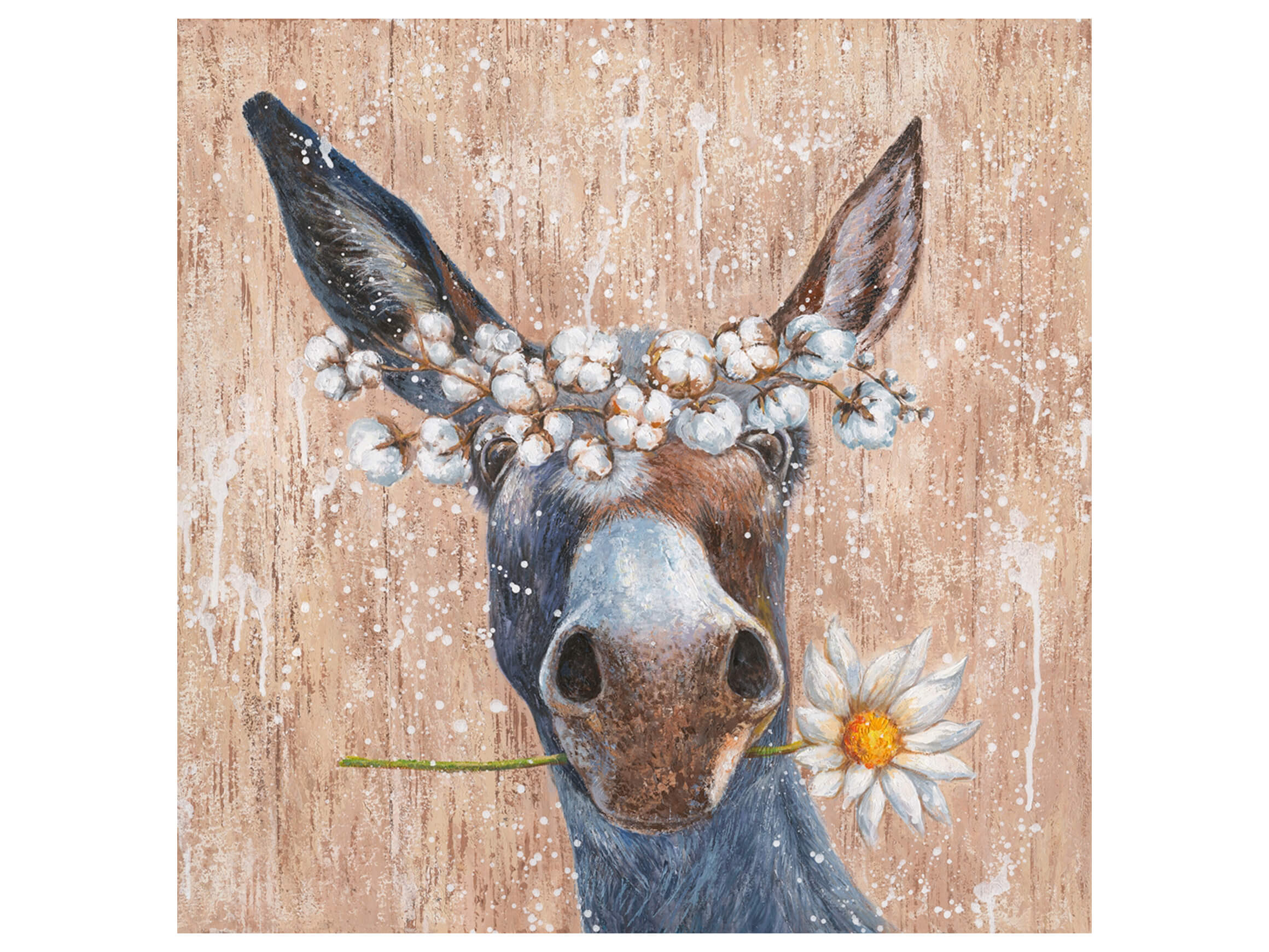 Bild Esel mit Blumen 2 image LAND