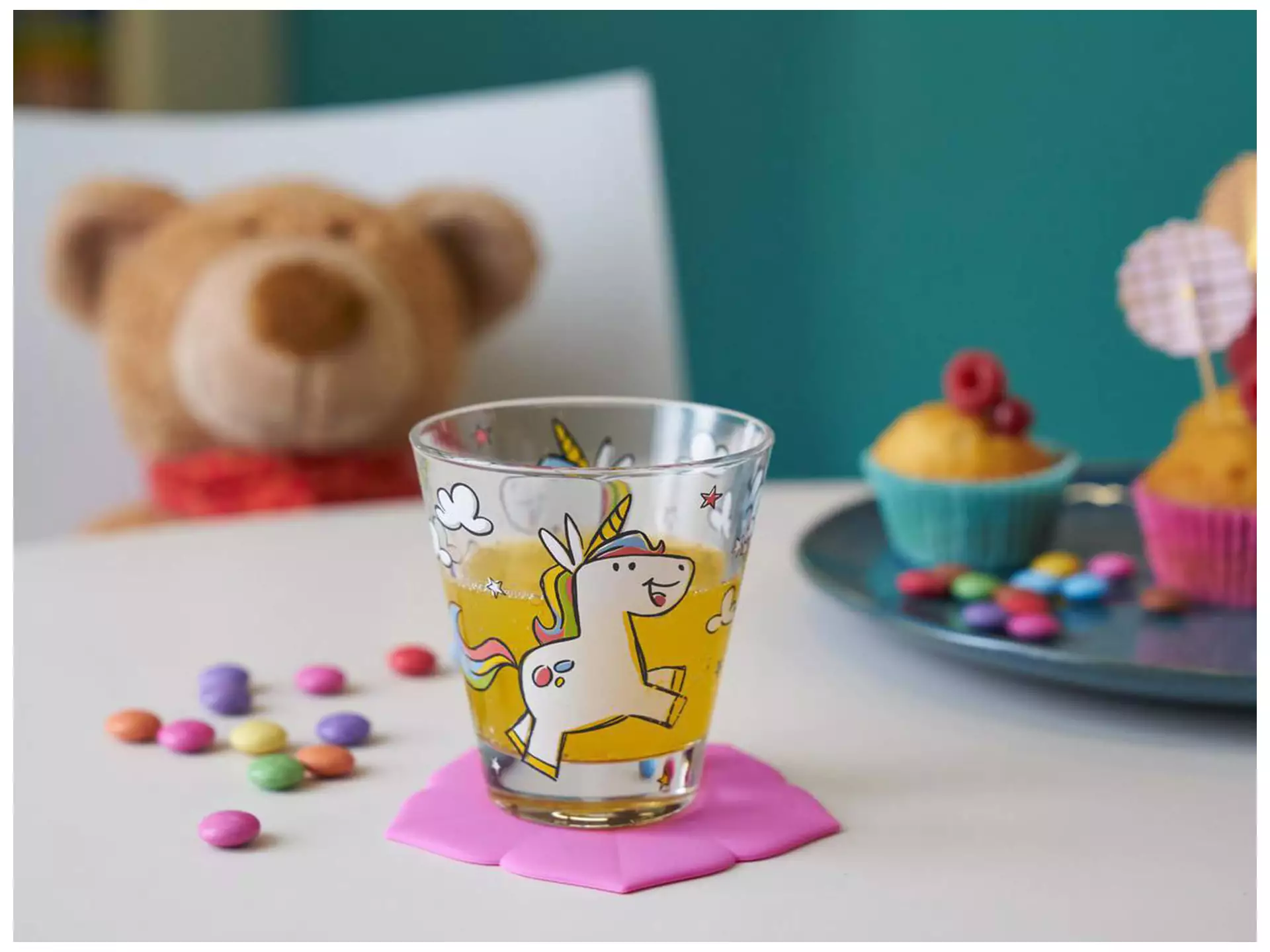 Leonardo Trinkglas Für Kinder Bambini Einhorn, 215 Ml, 6 Stück