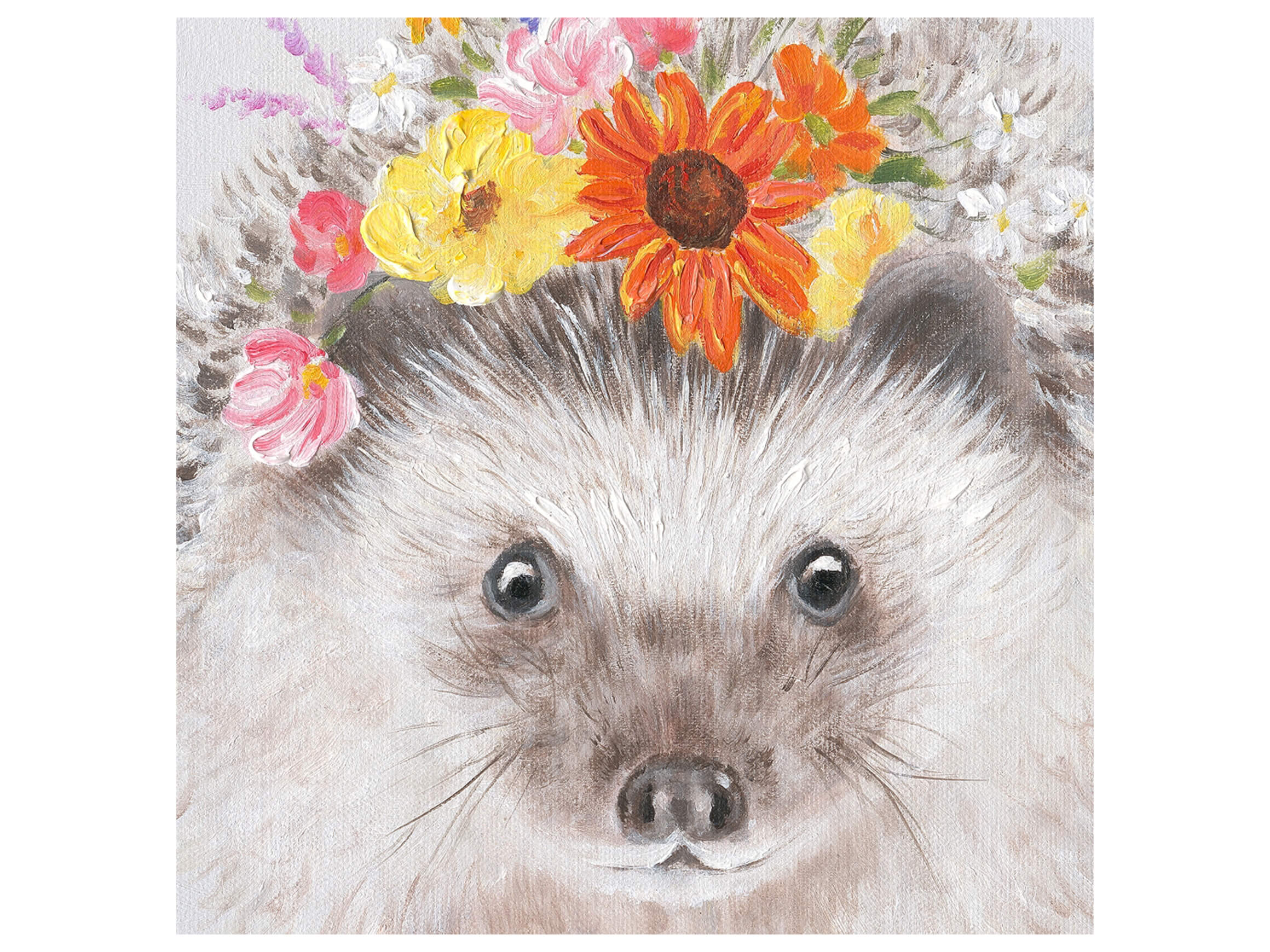 Bild Igel mit Blumen image LAND