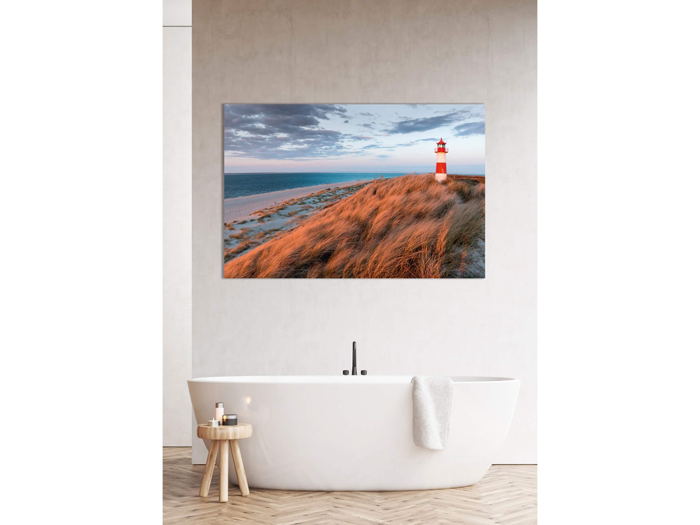 Digitaldruck auf Acrylglas Leuchtturm 3 image LAND / Grösse: 120 x 80 cm