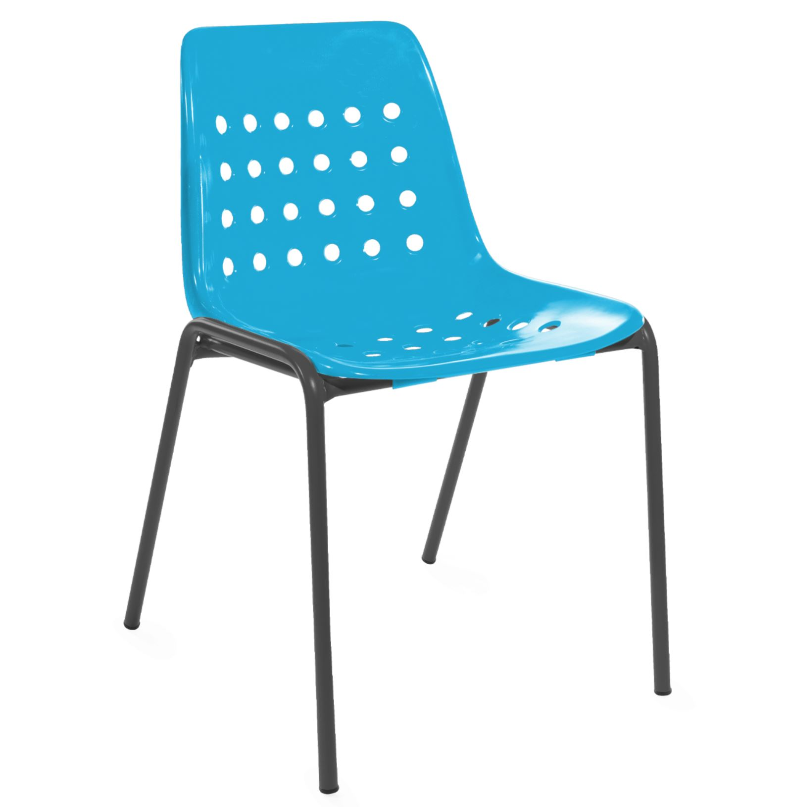 Schalen-Stuhl Bermuda von Schaffner / Farbe: Türkis / Grösse: 49 x 52 cm