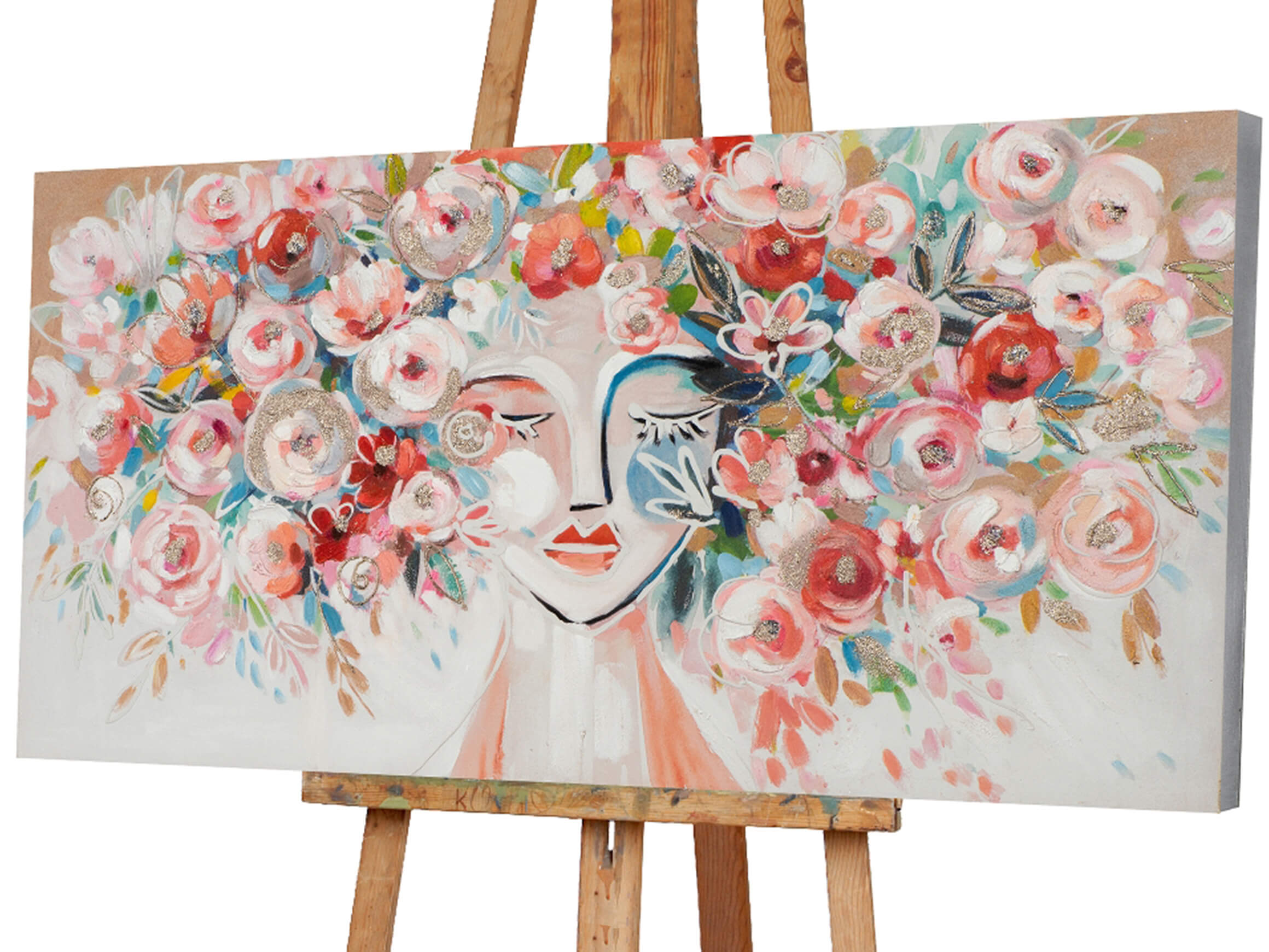 Bild Frau mit Bunter Blumenperücke image LAND