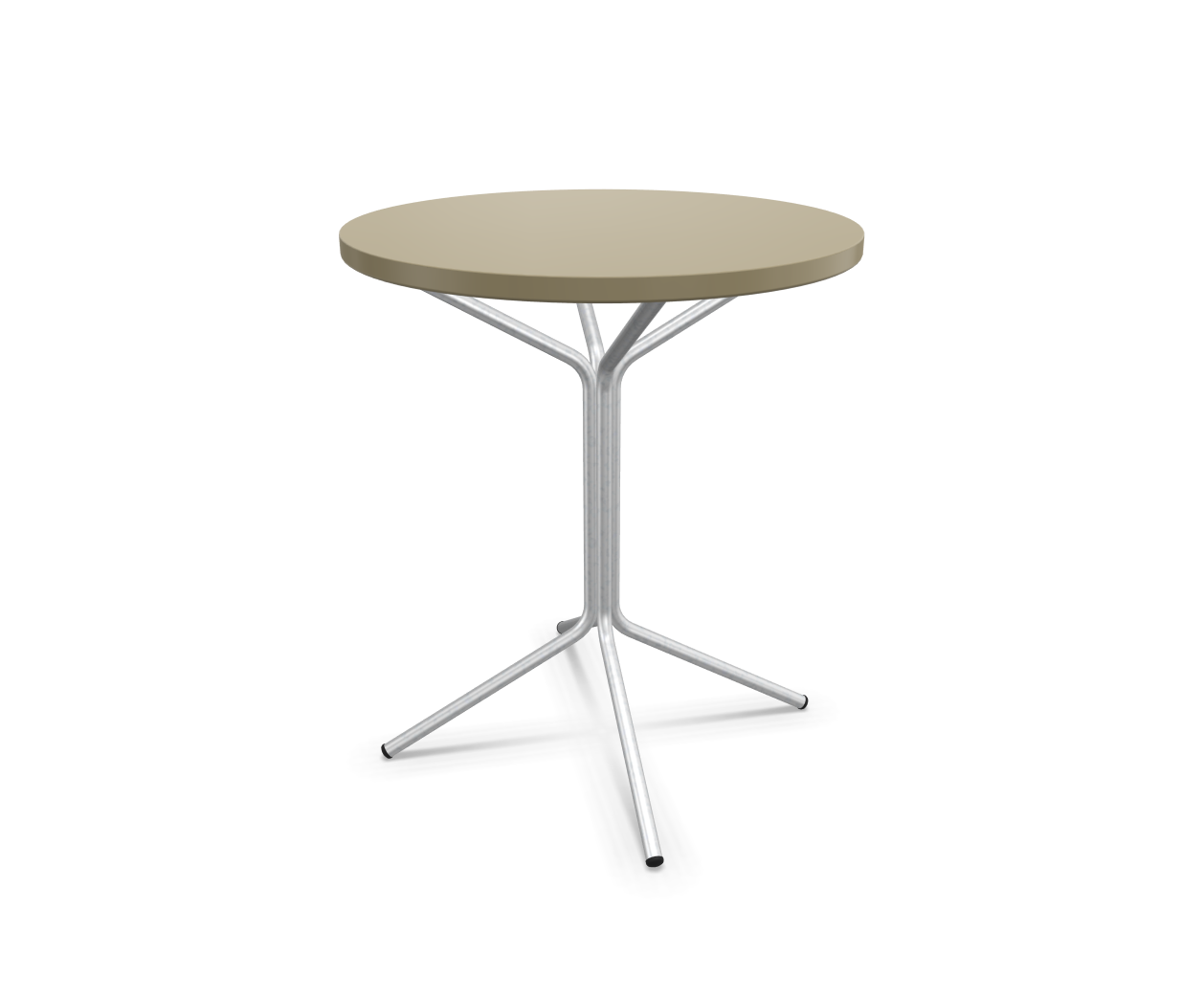 Metall-Bistrotisch Pix Rund Feuerverzinkt von Schaffner / Farbe: Champagner / DxH: 60 x 72 cm