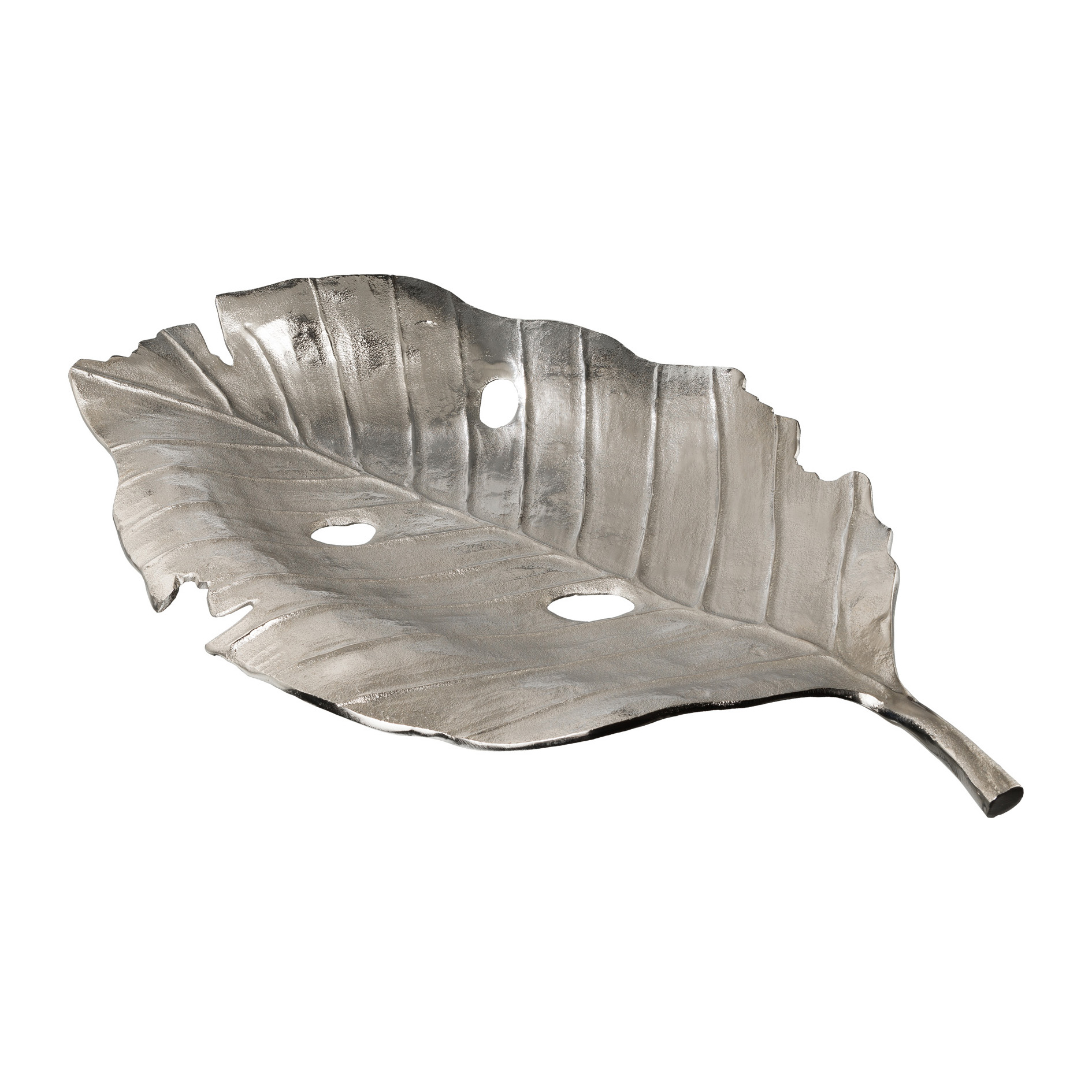 Schale Blatt Giant Silber H: 10 cm Gasper