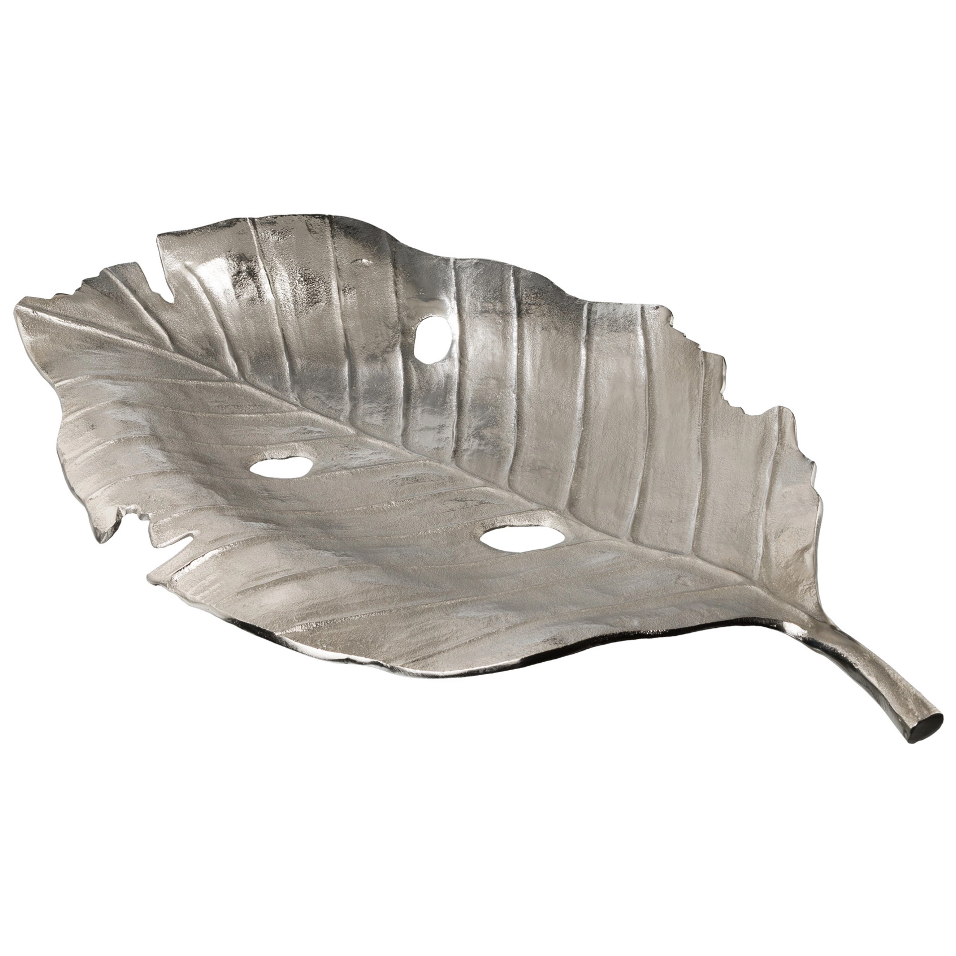 Schale Blatt Giant Silber H: 10 cm Gasper