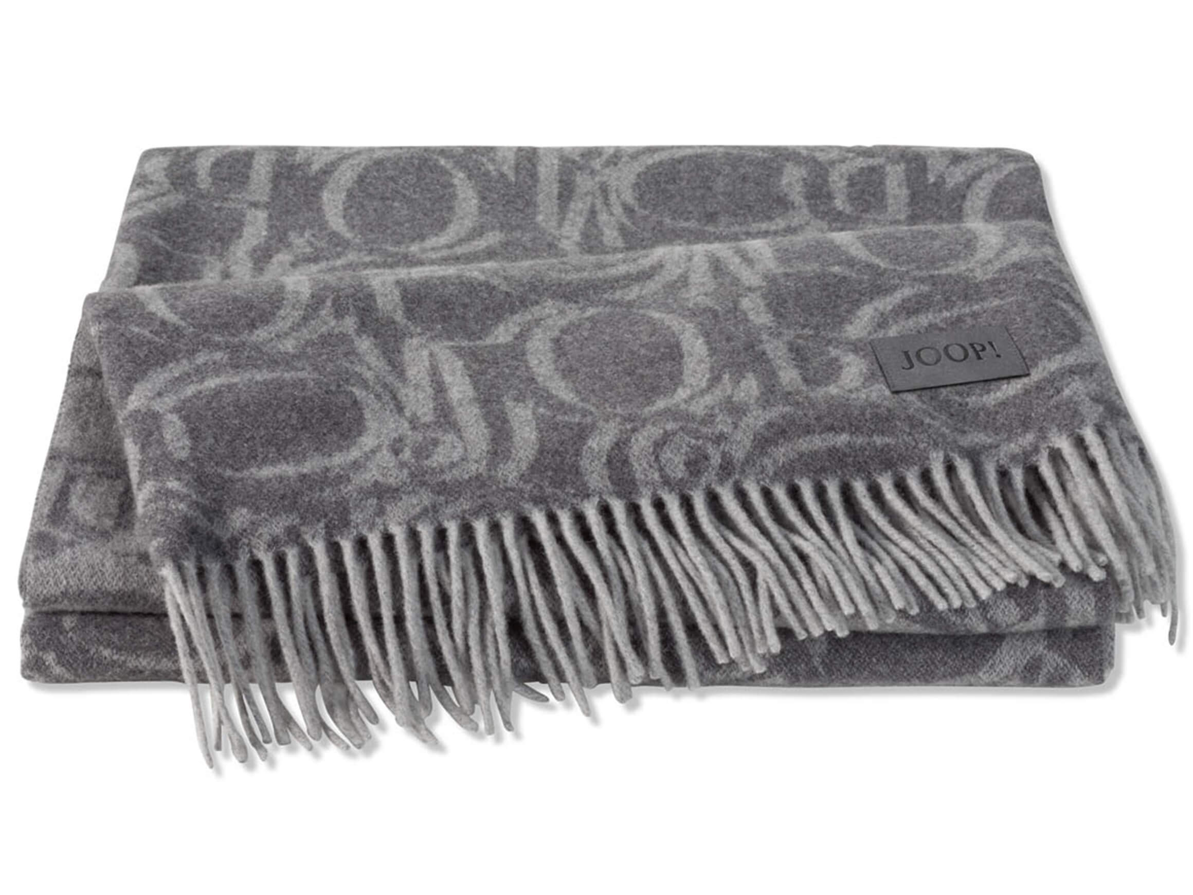 Biederlack Plaid Fine Ornament Anthrazit 130x180 cm Grau | Schubiger Möbel