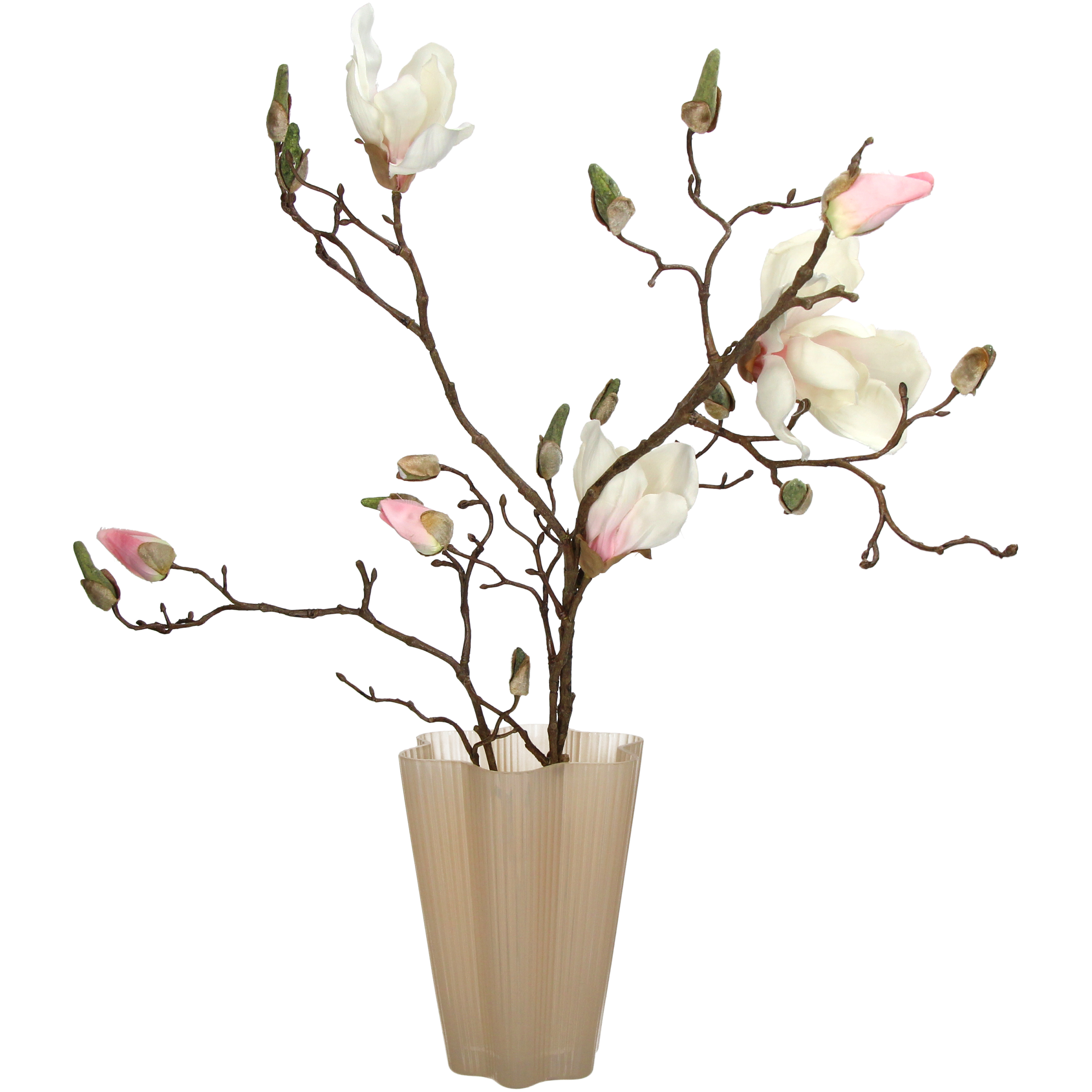 Vase Glas, Beige H: 20 cm Kersten