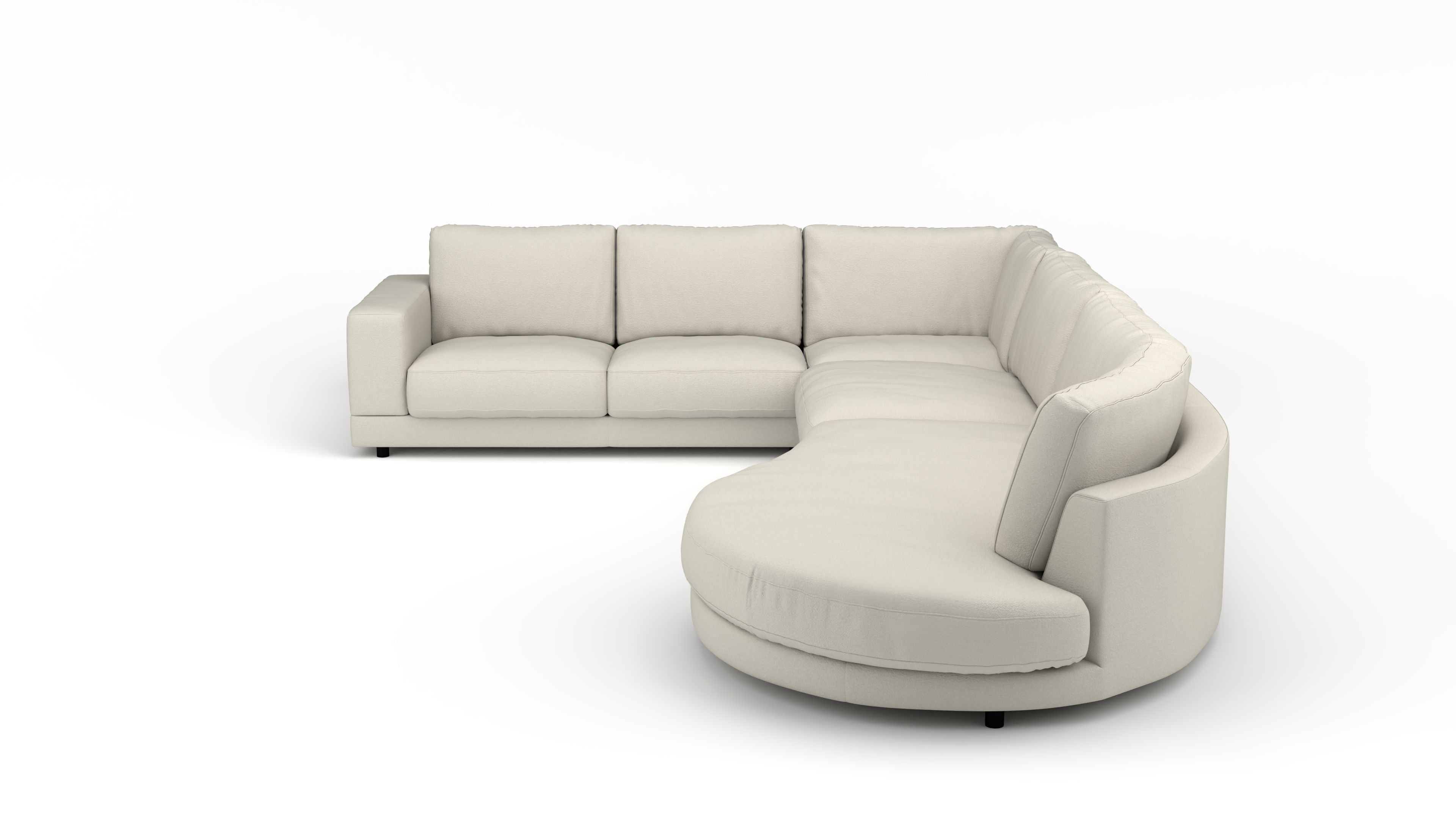 Ecksofa Jupiter UrbanDesign / Farbe: White / Bezugsmaterial: Stoff