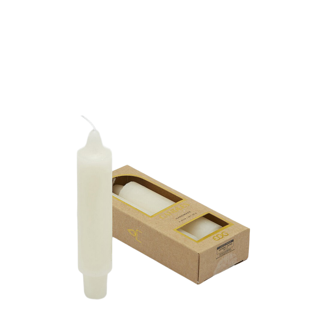 Kerzen 2Stück Elfenbein H: 15 cm Edg