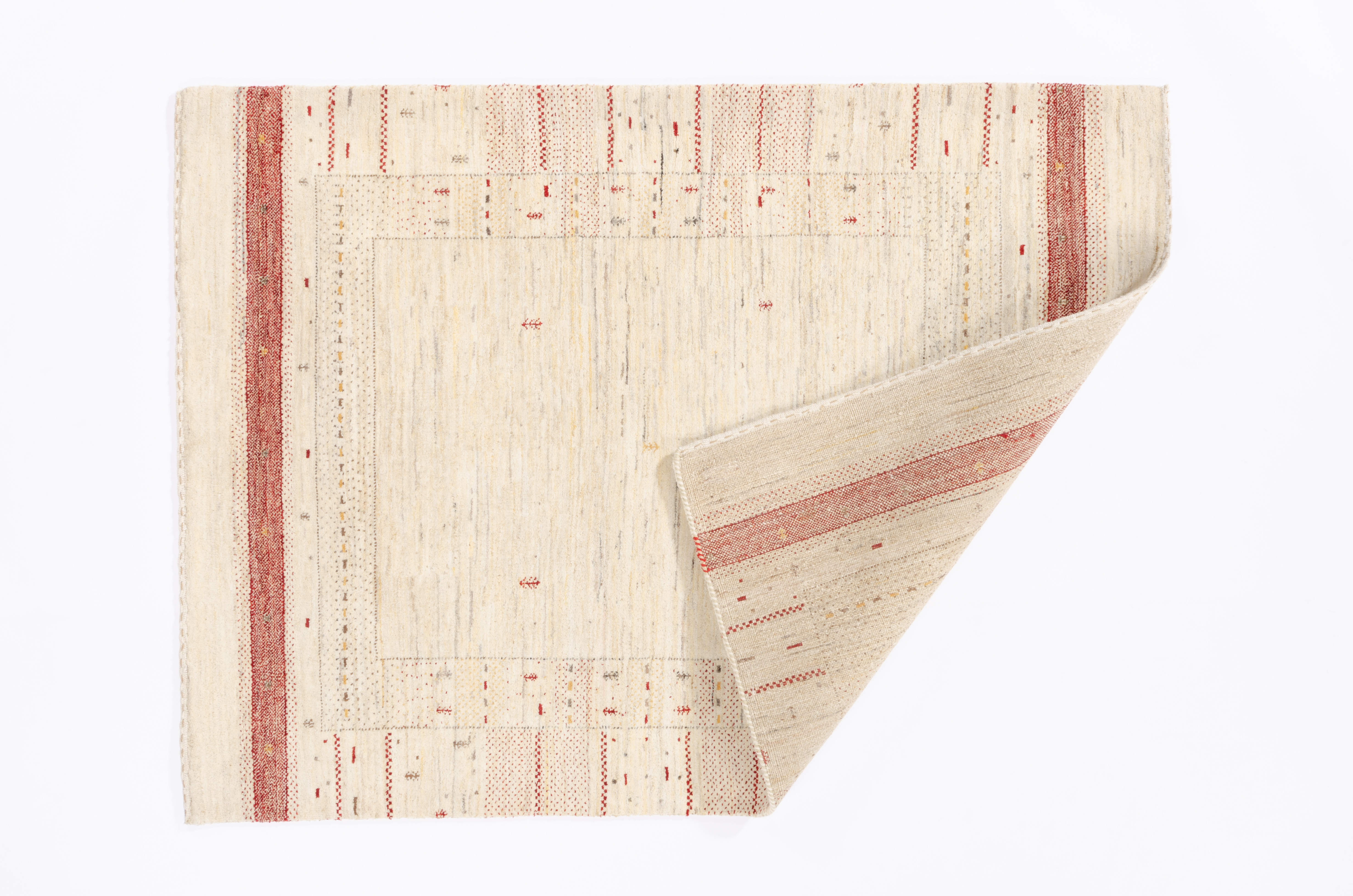 Nomadenteppich Loribaft Negra/ Farbe: Hellgrau / Masse (BxT) :111x149 cm