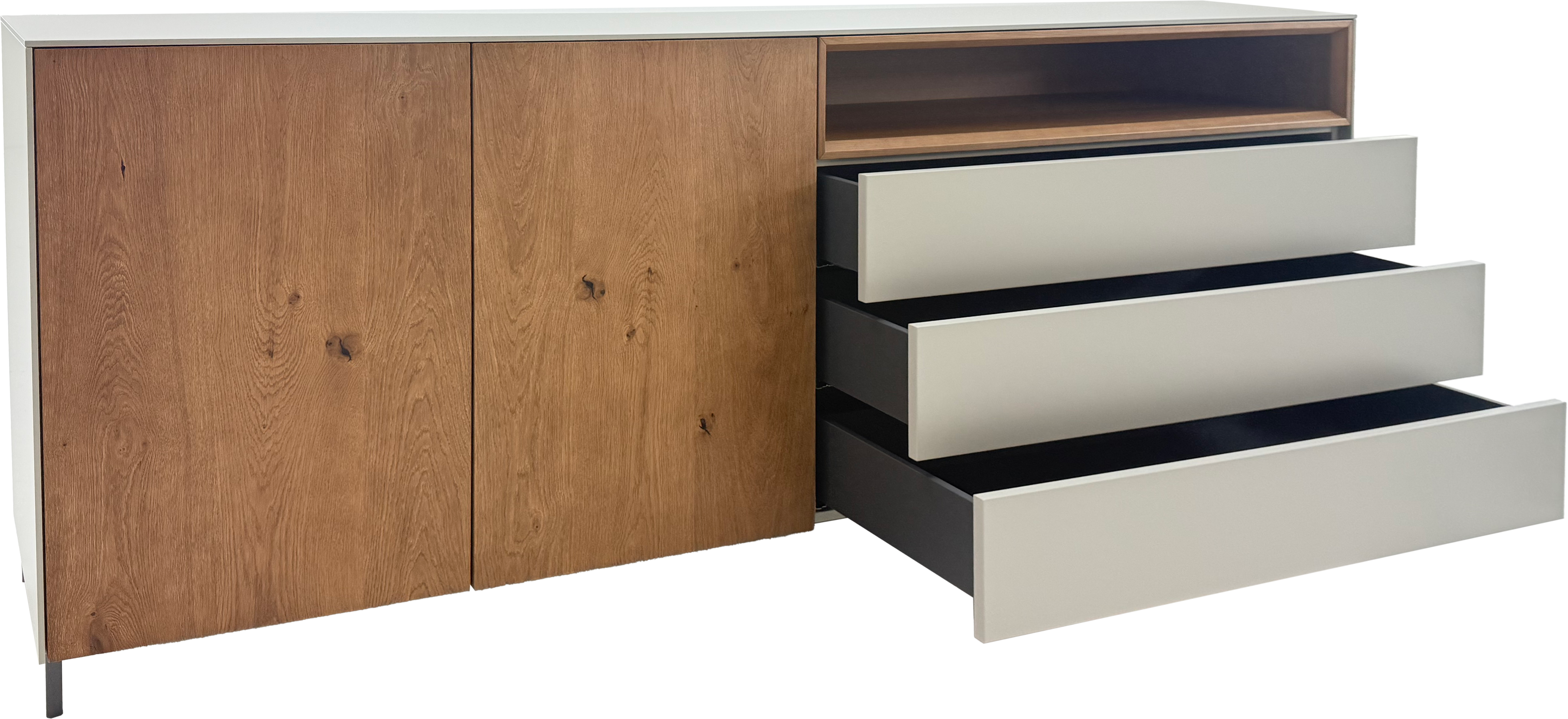 Sideboard Turin Fubo / Farbe: Eiche, Taupe