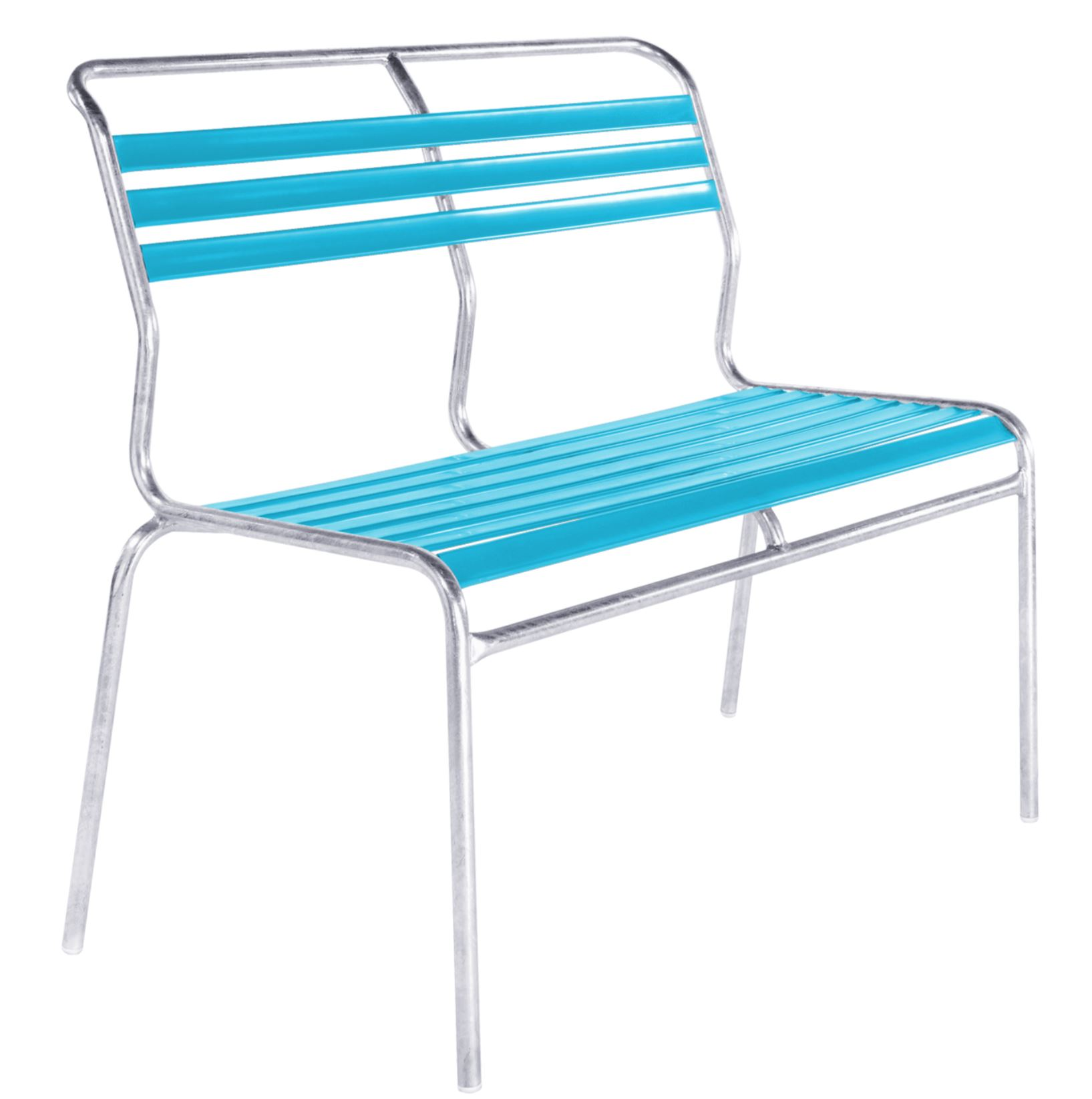 Lättli-Bank Säntis Feuerverzinkt von Schaffner / Farbe: Türkis / Grösse: 90 x 58 cm