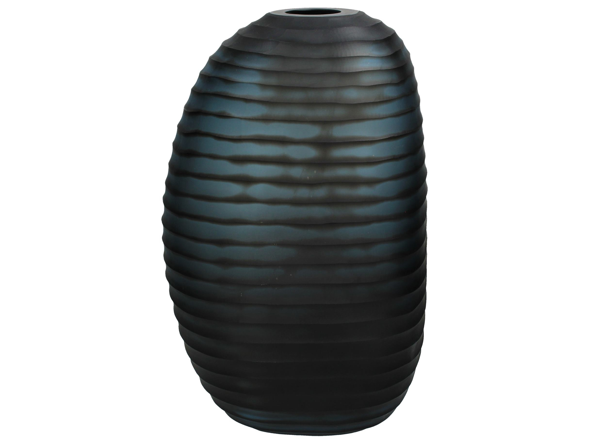 Kersten Vase Glas Dunkelblau B: 28 cm  | Schubiger Möbel