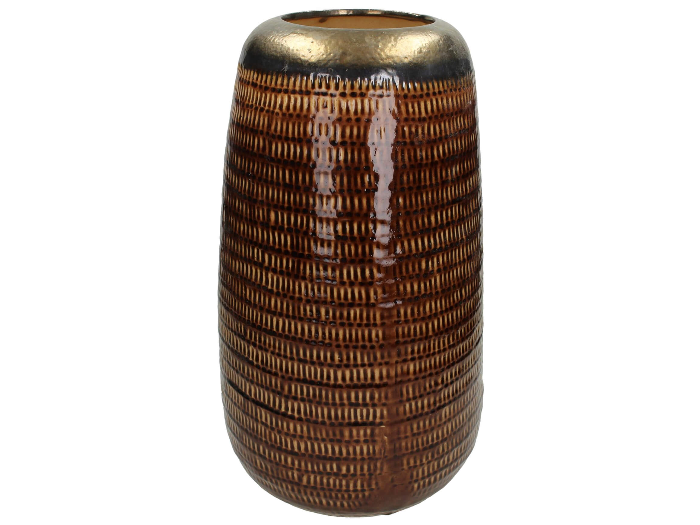 Kersten Vase Keramik Braun H: 43 cm  | Schubiger Möbel