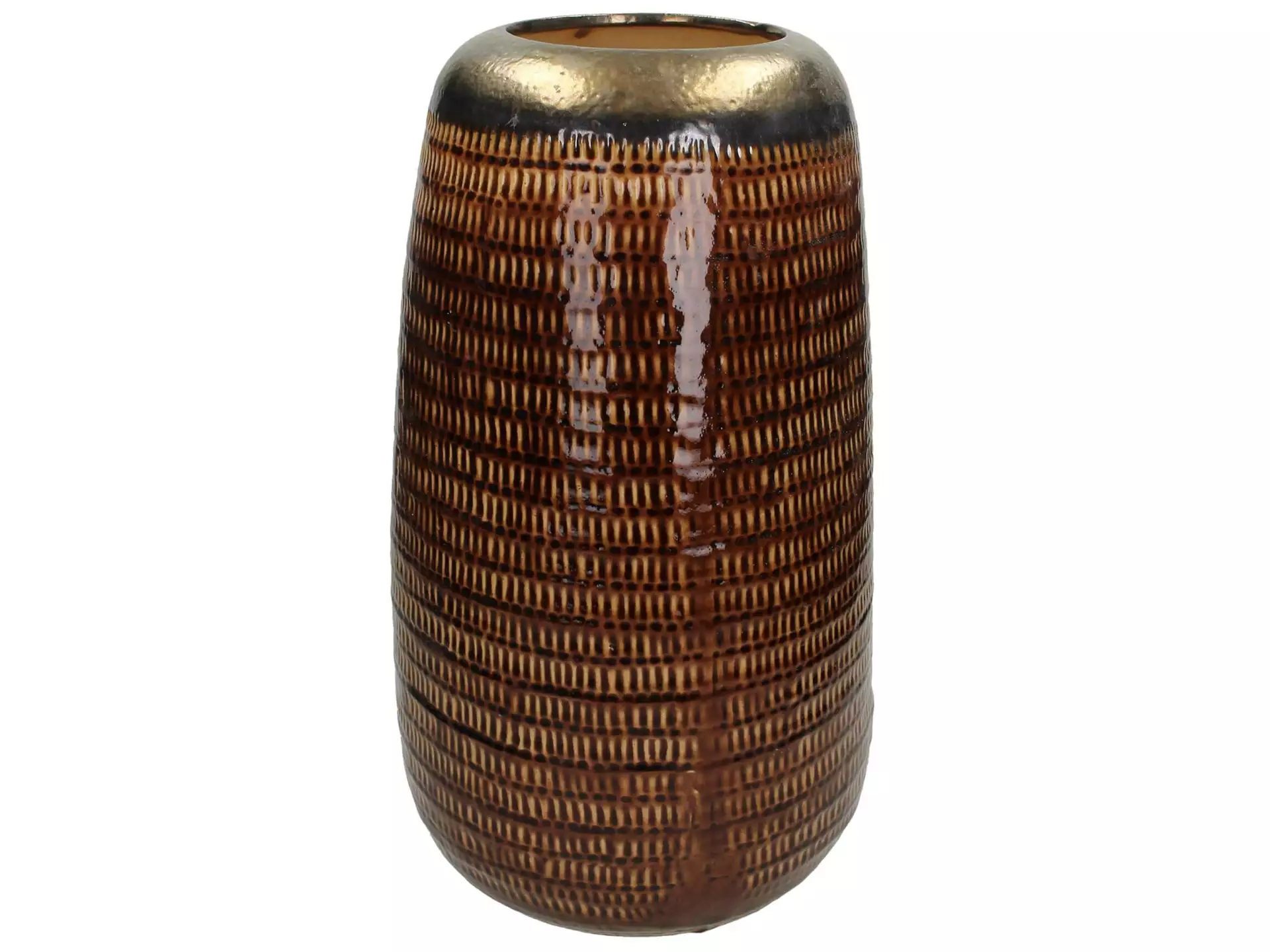 Vase Keramik Braun H: 43 cm Kersten