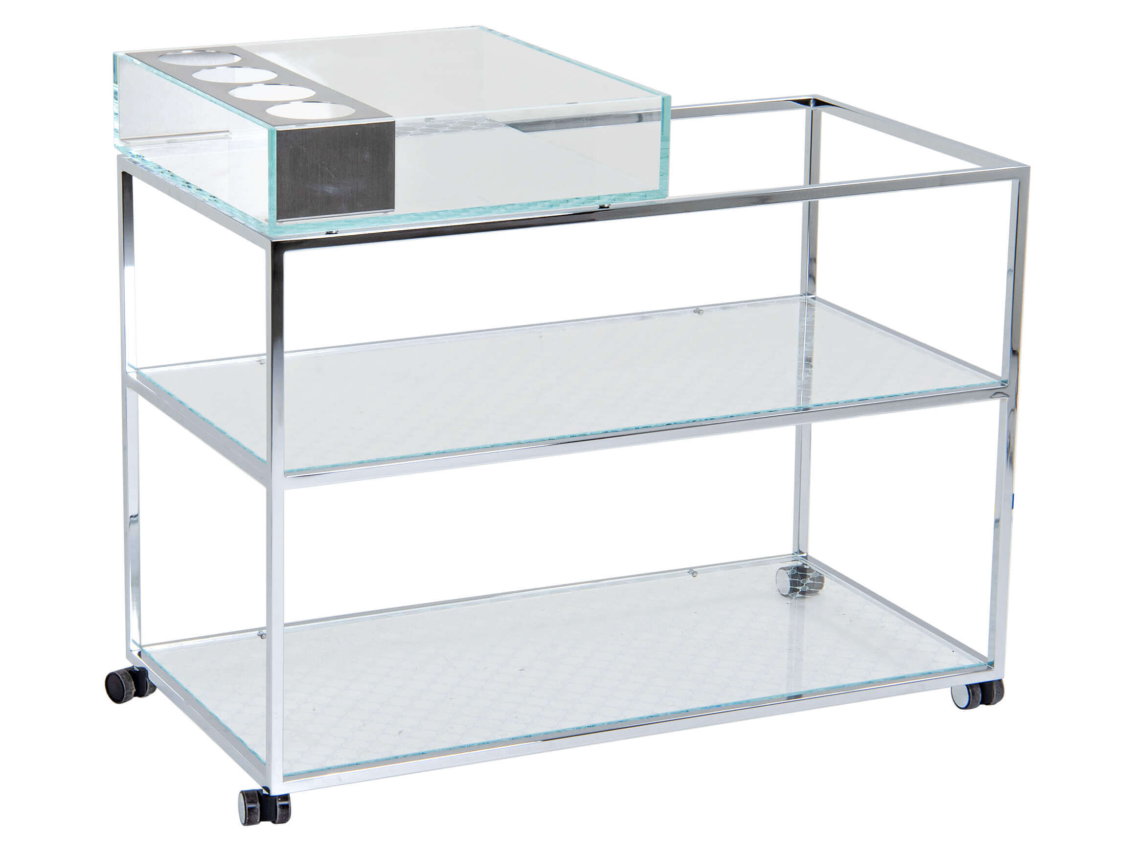 Barwagen Cube Ronald Schmitt / Farbe: Weissglas